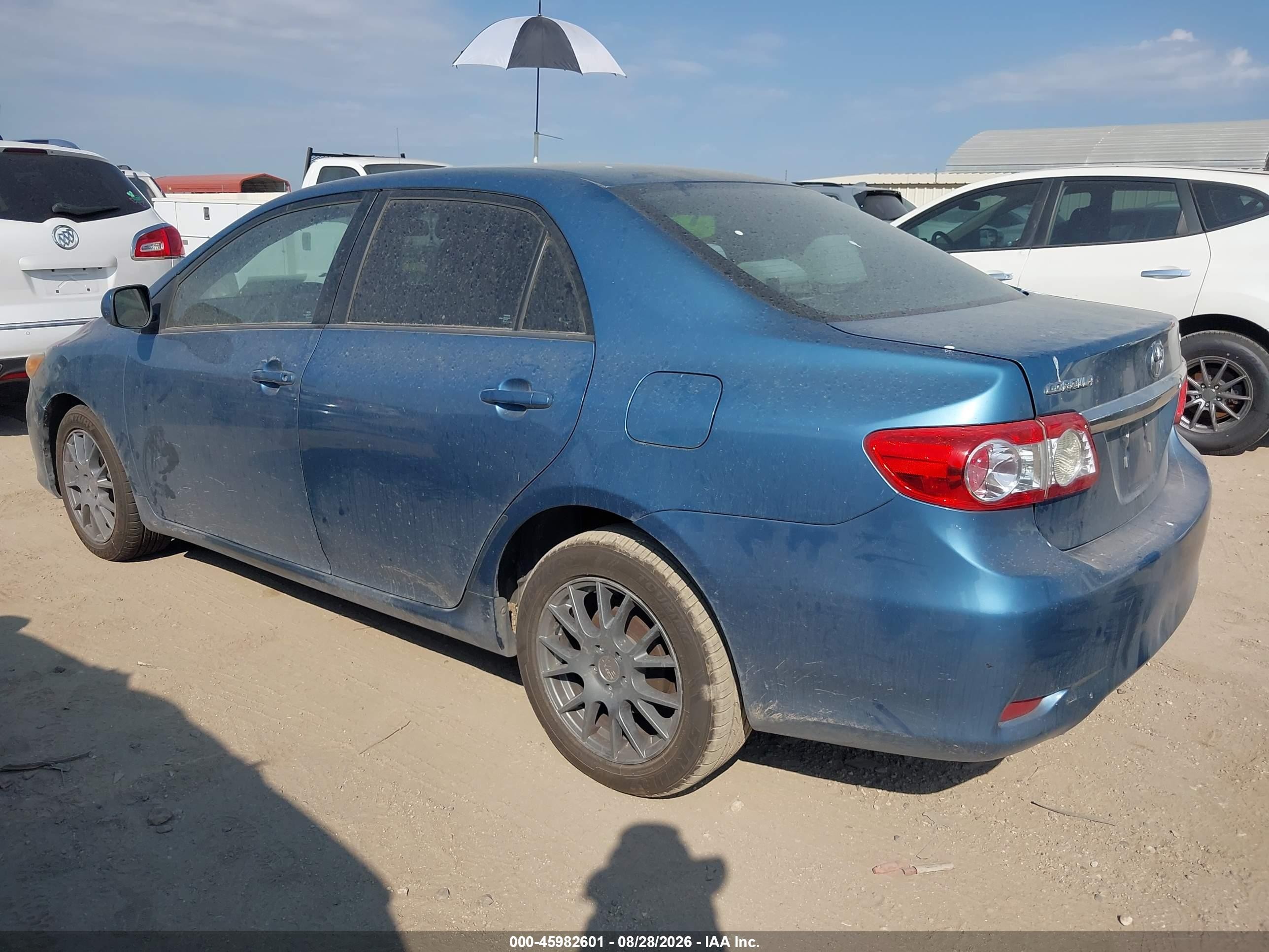 2012 Toyota Corolla Le Blue vin: 5YFBU4EE5CP072251