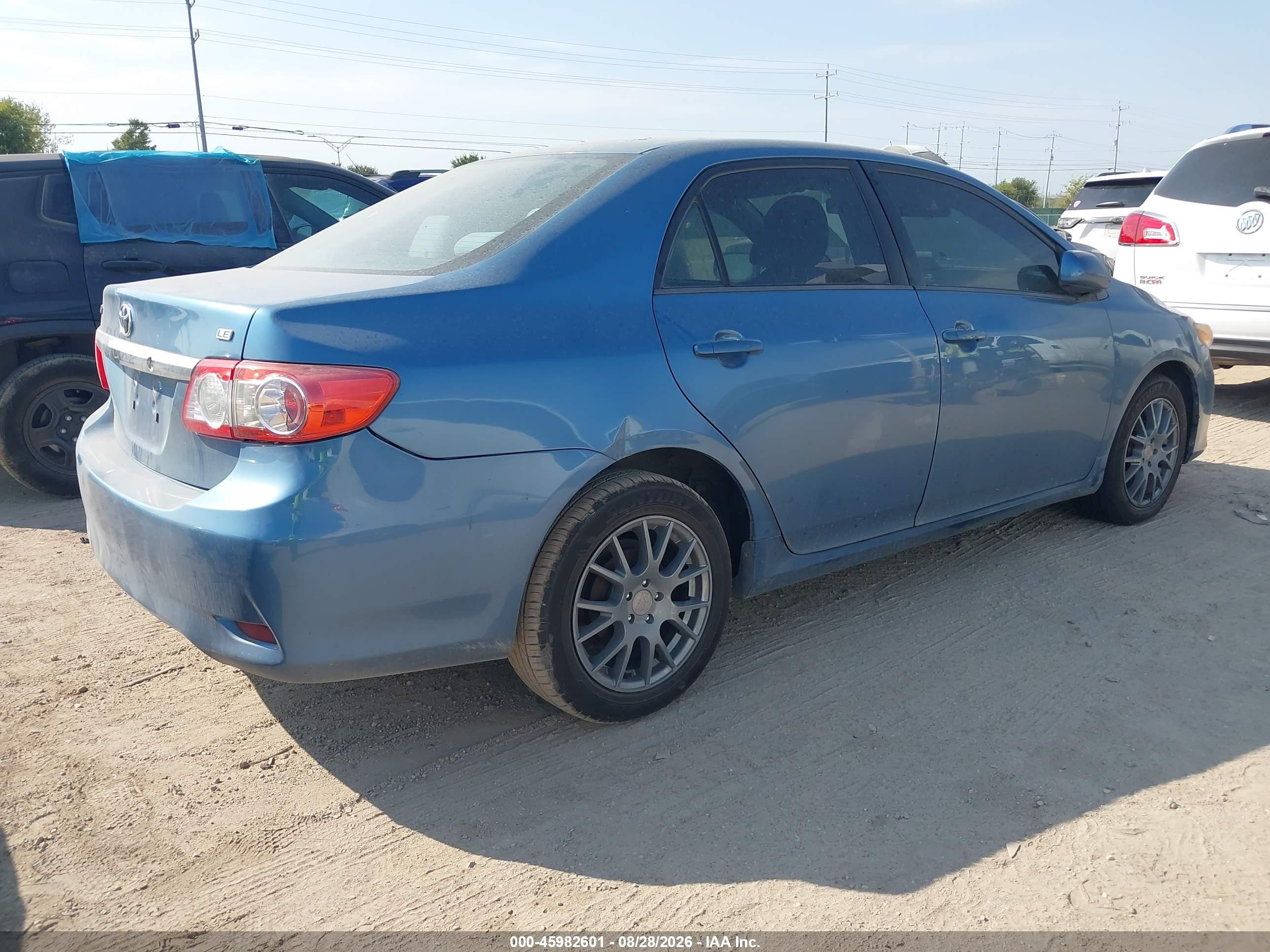 2012 Toyota Corolla Le Blue vin: 5YFBU4EE5CP072251
