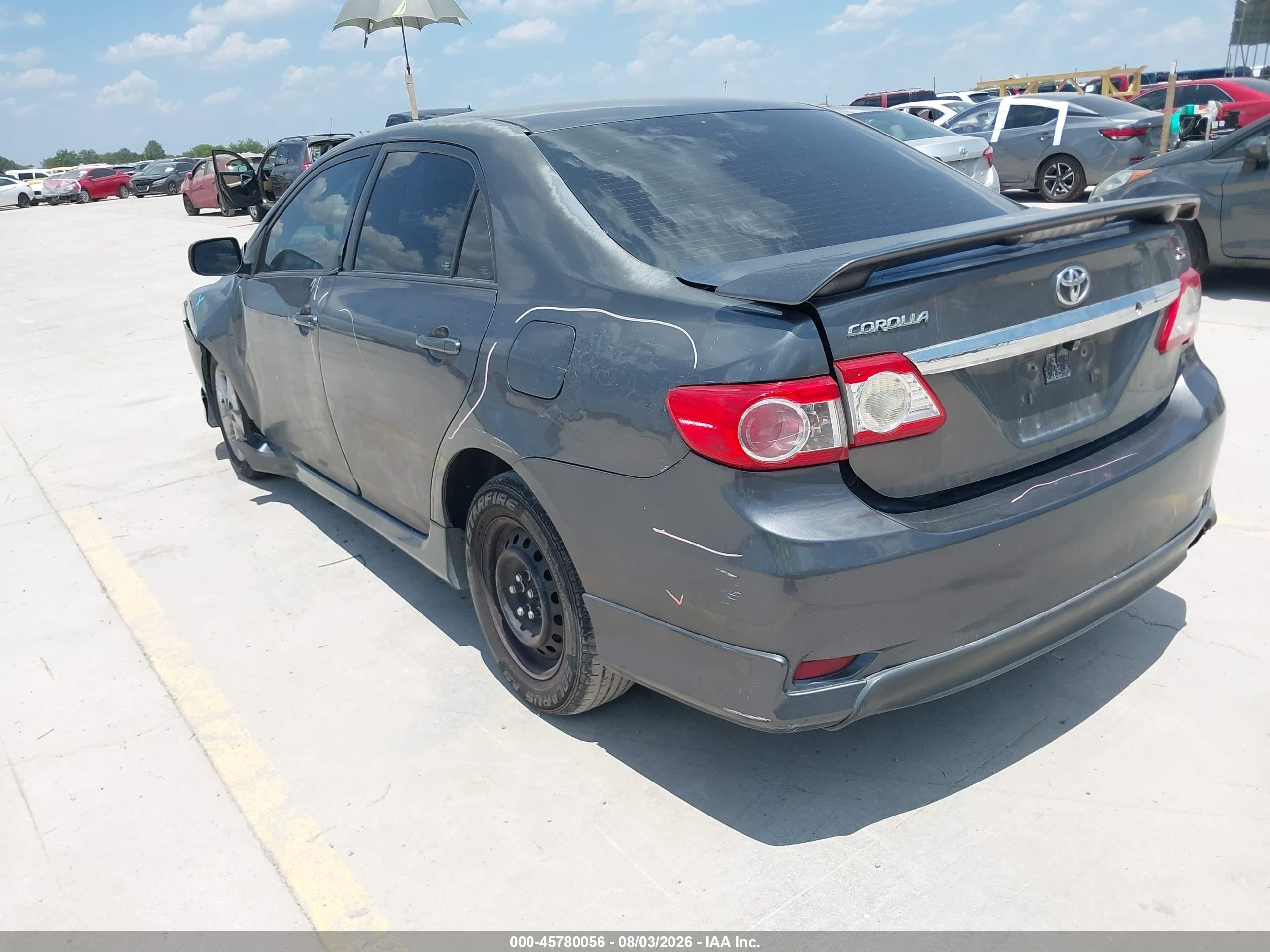 2013 Toyota Corolla S Gray vin: 5YFBU4EE5DP093361