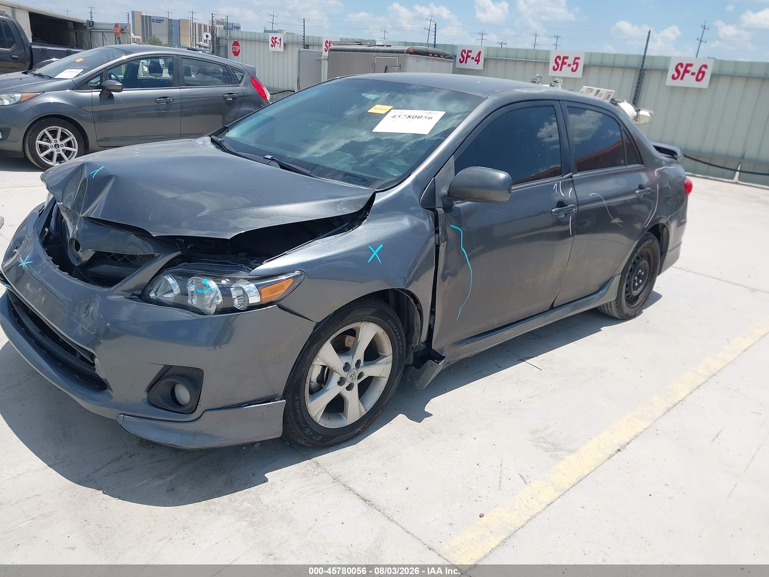 2013 Toyota Corolla S Gray vin: 5YFBU4EE5DP093361