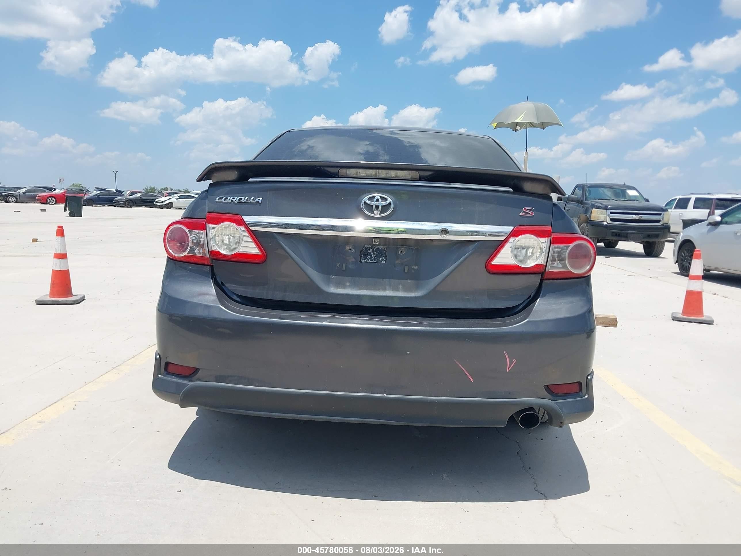 2013 Toyota Corolla S Gray vin: 5YFBU4EE5DP093361