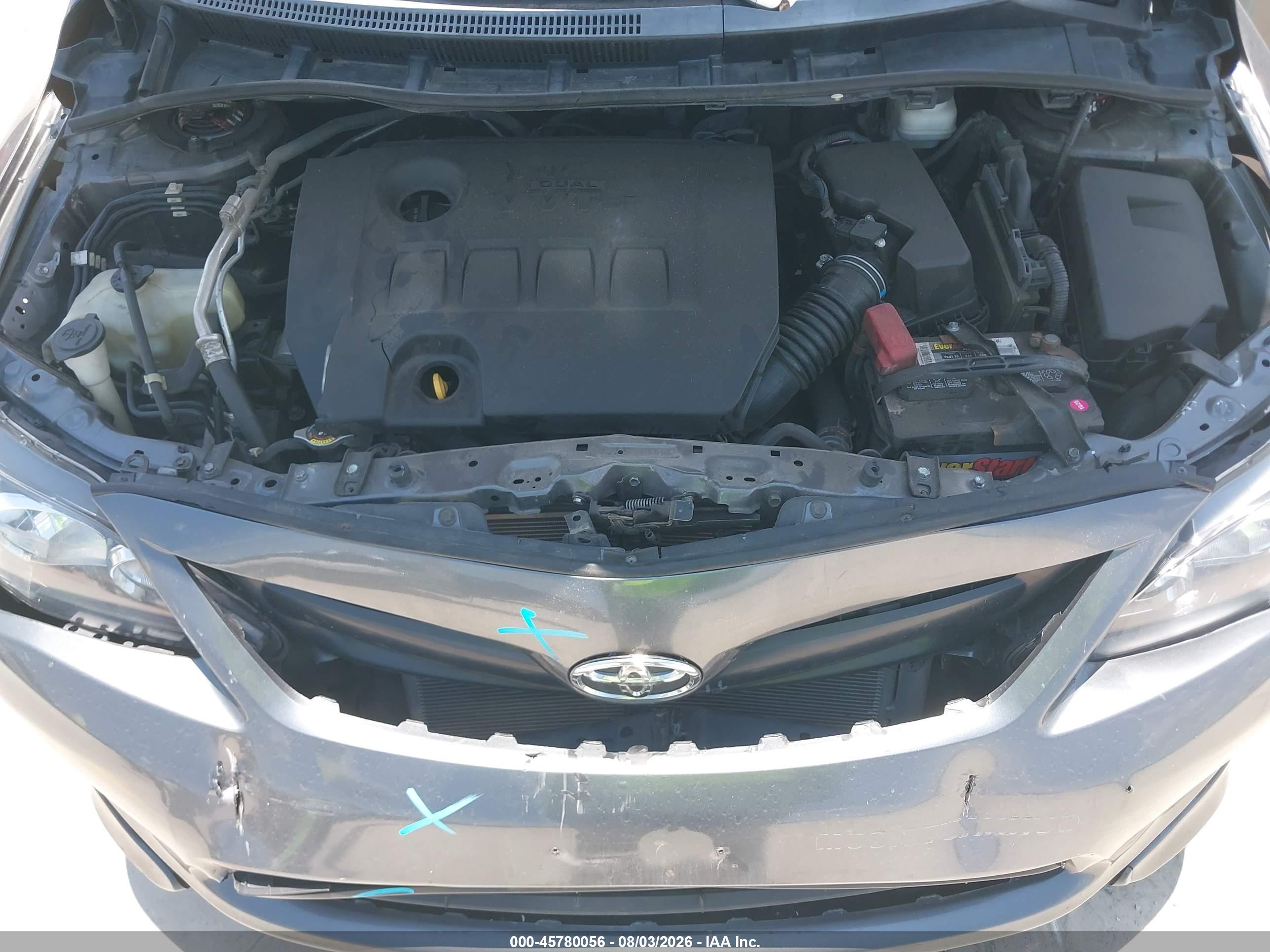 2013 Toyota Corolla S Gray vin: 5YFBU4EE5DP093361