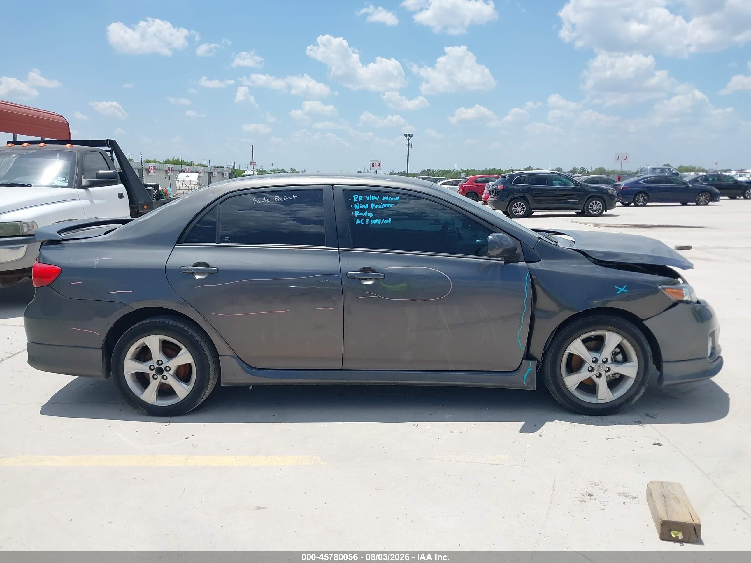2013 Toyota Corolla S Gray vin: 5YFBU4EE5DP093361