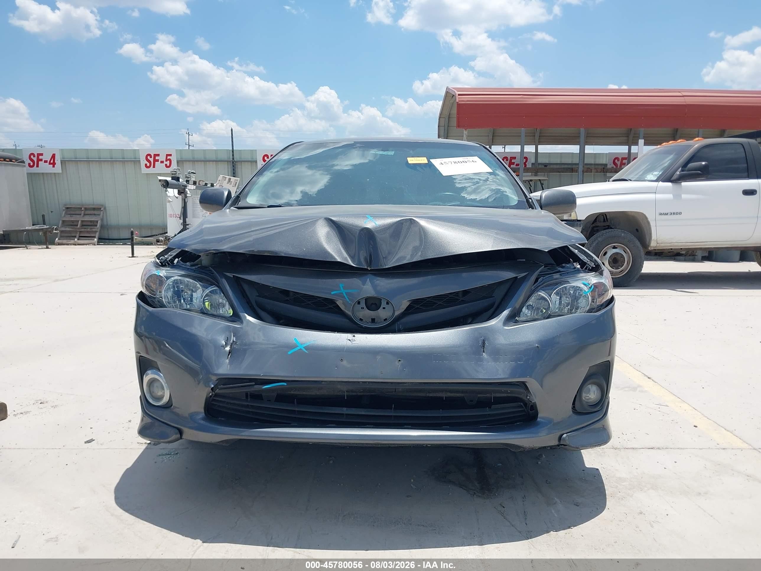 2013 Toyota Corolla S Gray vin: 5YFBU4EE5DP093361