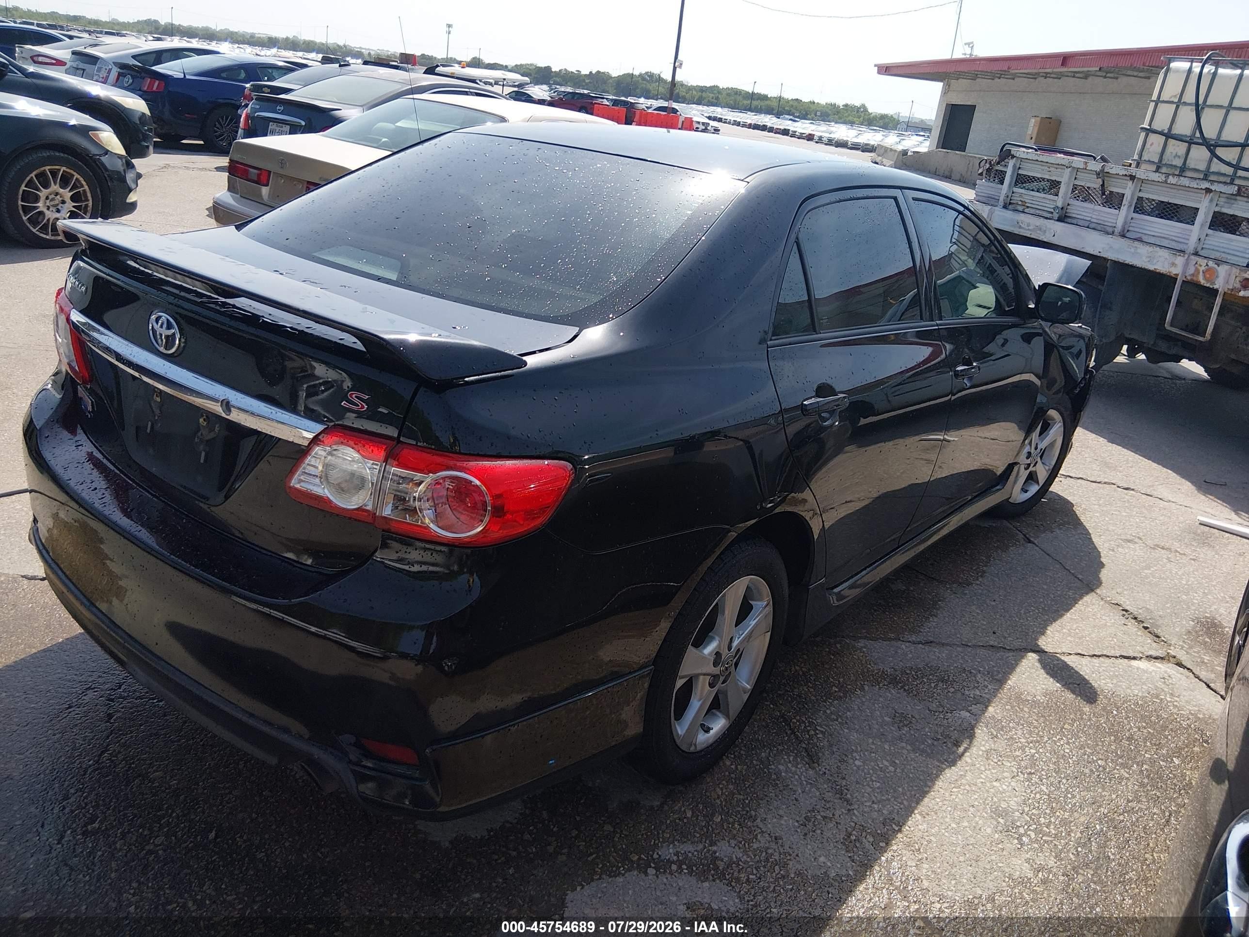 2013 Toyota Corolla S Black vin: 5YFBU4EE5DP108828