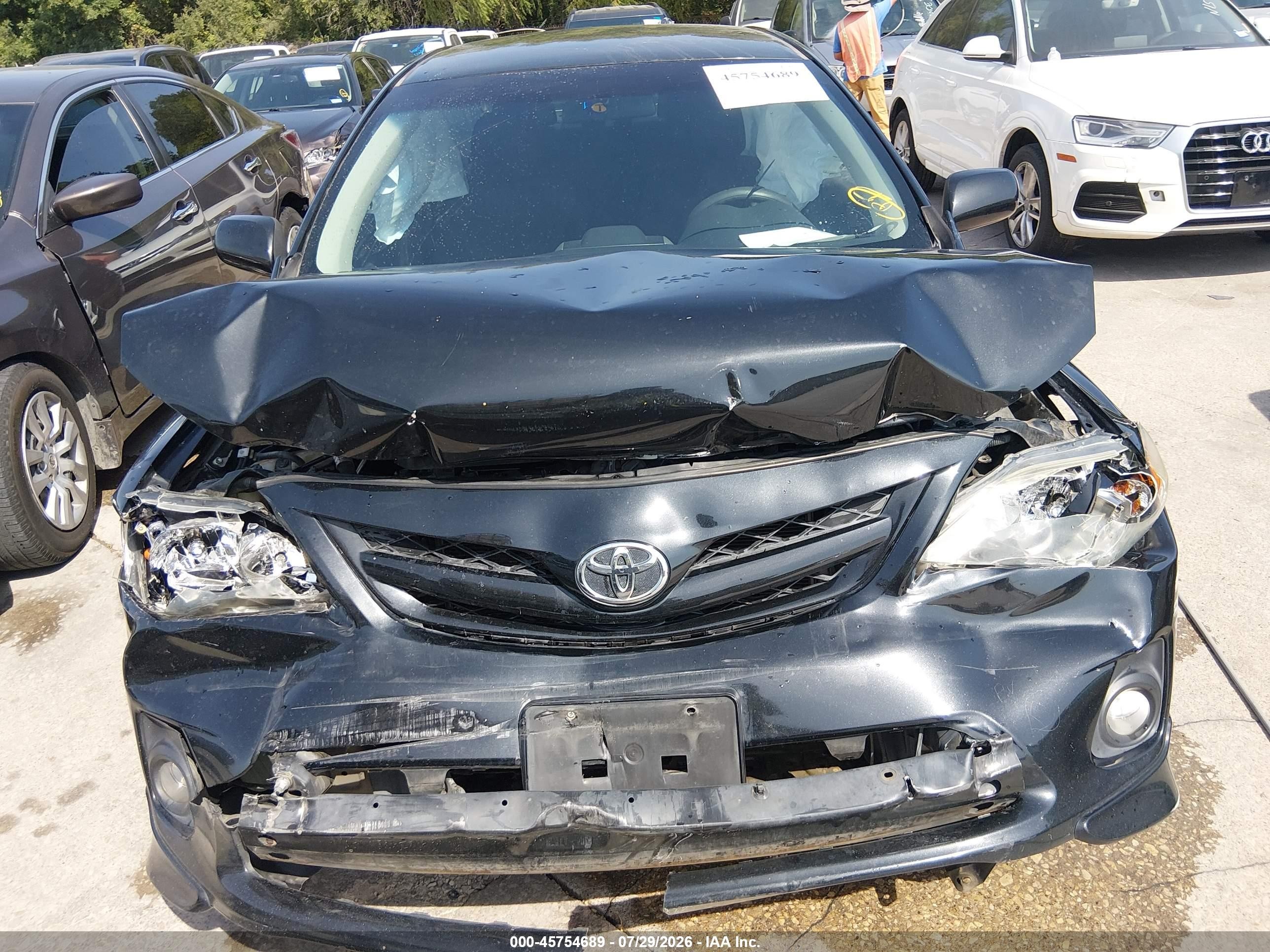 2013 Toyota Corolla S Black vin: 5YFBU4EE5DP108828