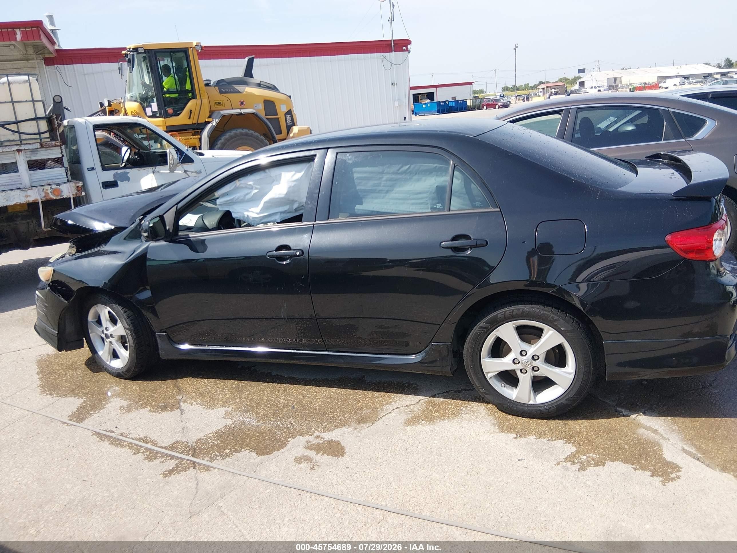 2013 Toyota Corolla S Black vin: 5YFBU4EE5DP108828