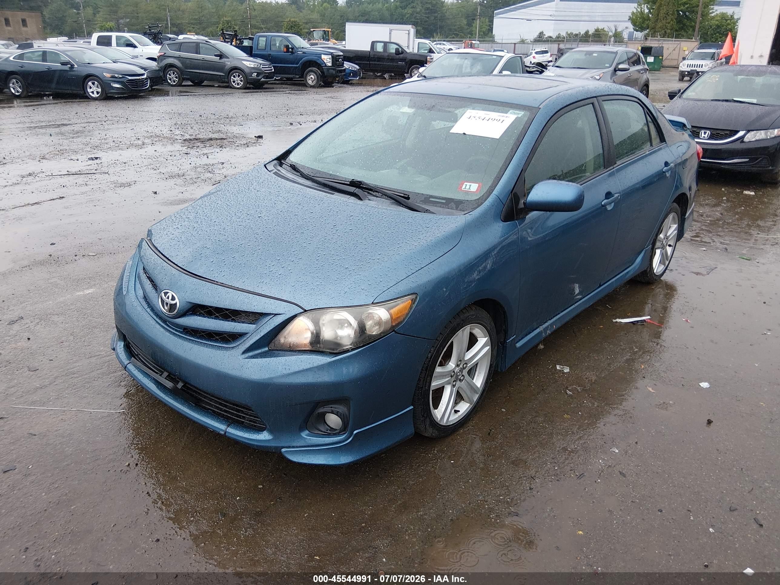 2013 Toyota Corolla S/le Blue vin: 5YFBU4EE5DP110174