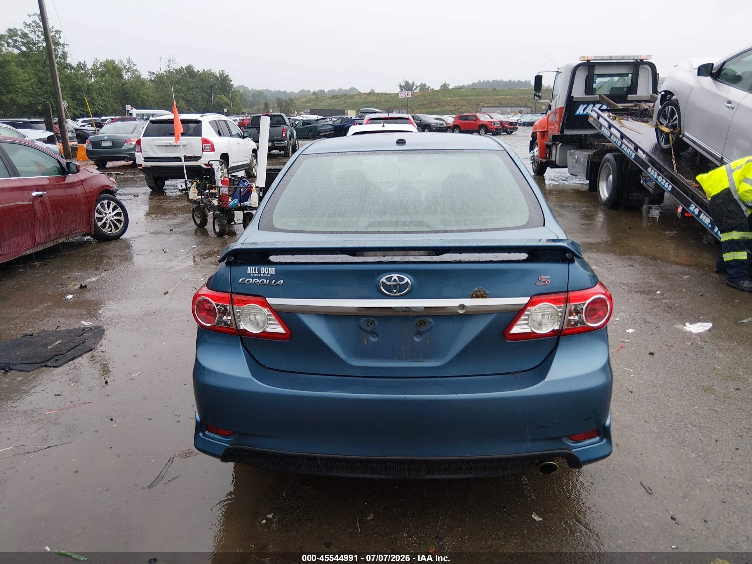 2013 Toyota Corolla S/le Blue vin: 5YFBU4EE5DP110174