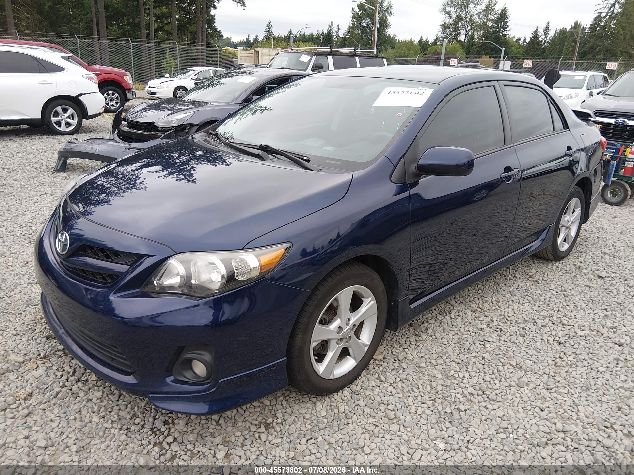 2013 Toyota Corolla S Blue vin: 5YFBU4EE5DP117948