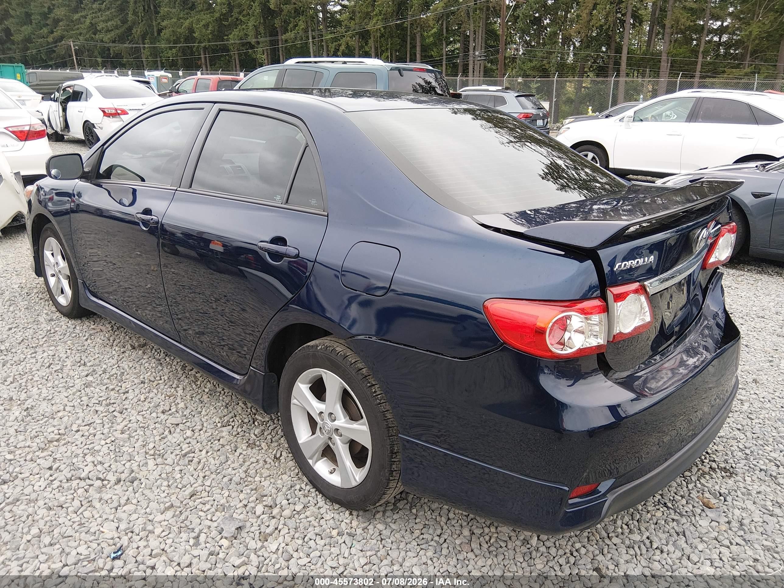 2013 Toyota Corolla S Blue vin: 5YFBU4EE5DP117948