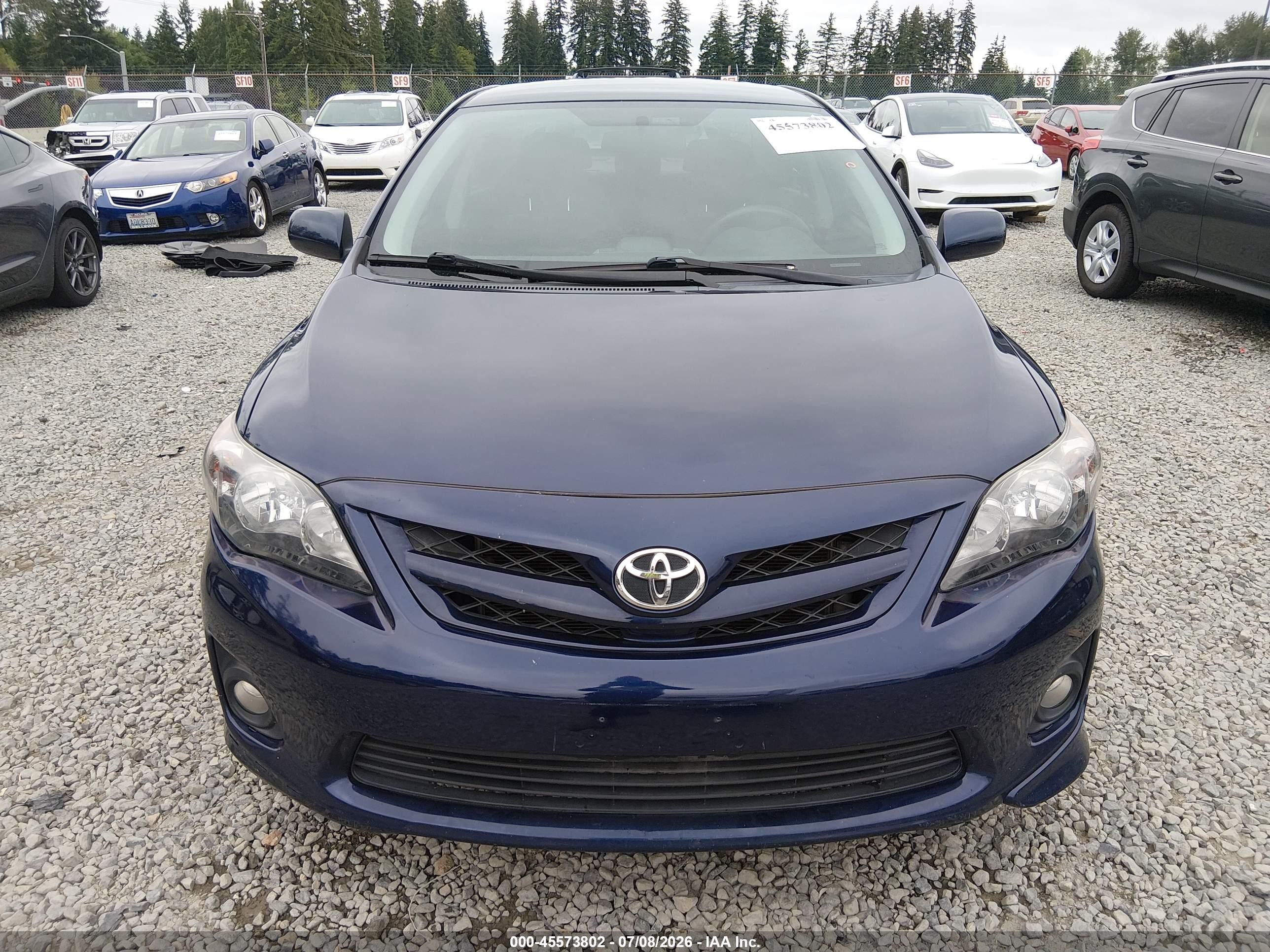 2013 Toyota Corolla S Blue vin: 5YFBU4EE5DP117948