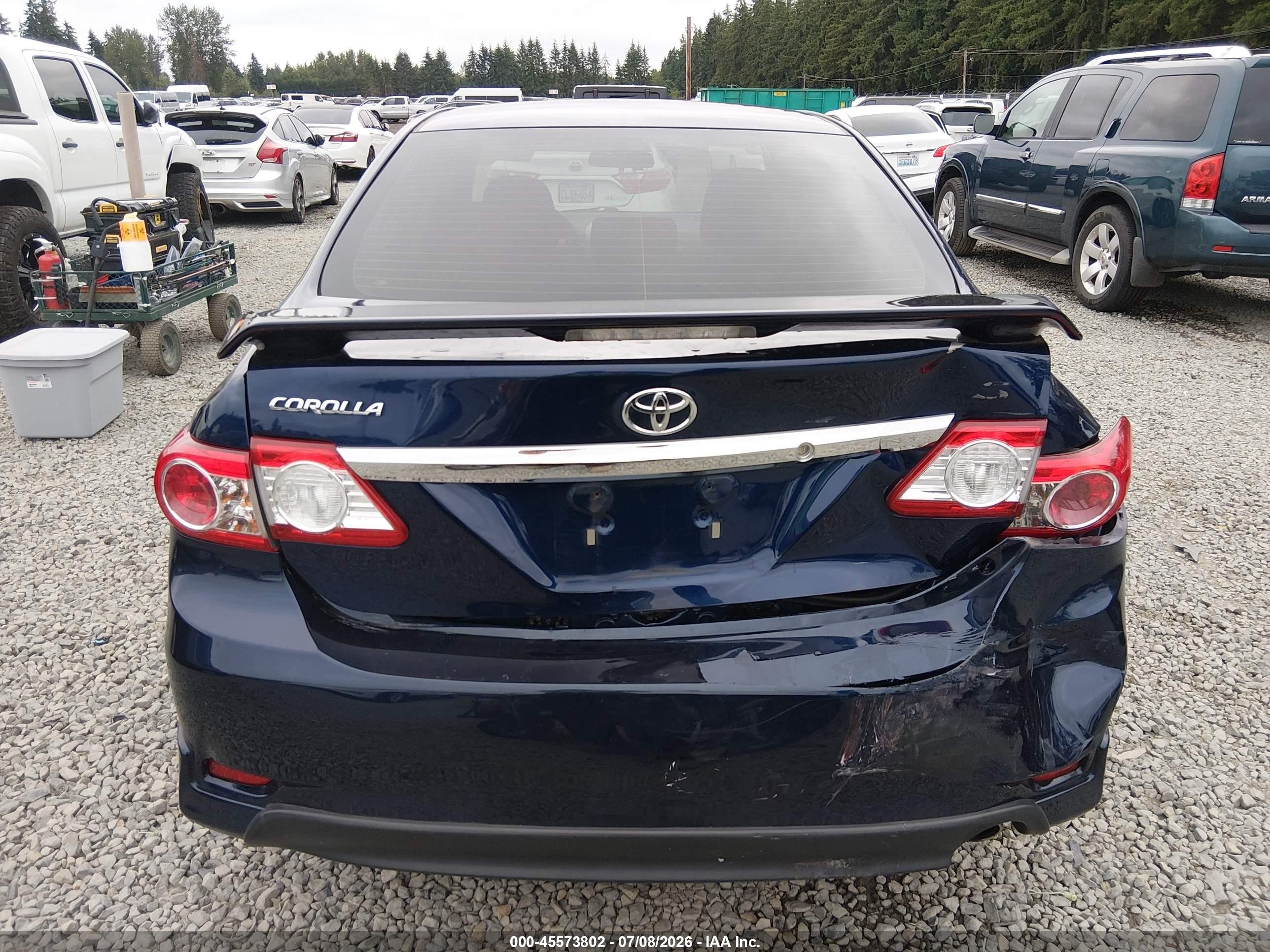 2013 Toyota Corolla S Blue vin: 5YFBU4EE5DP117948
