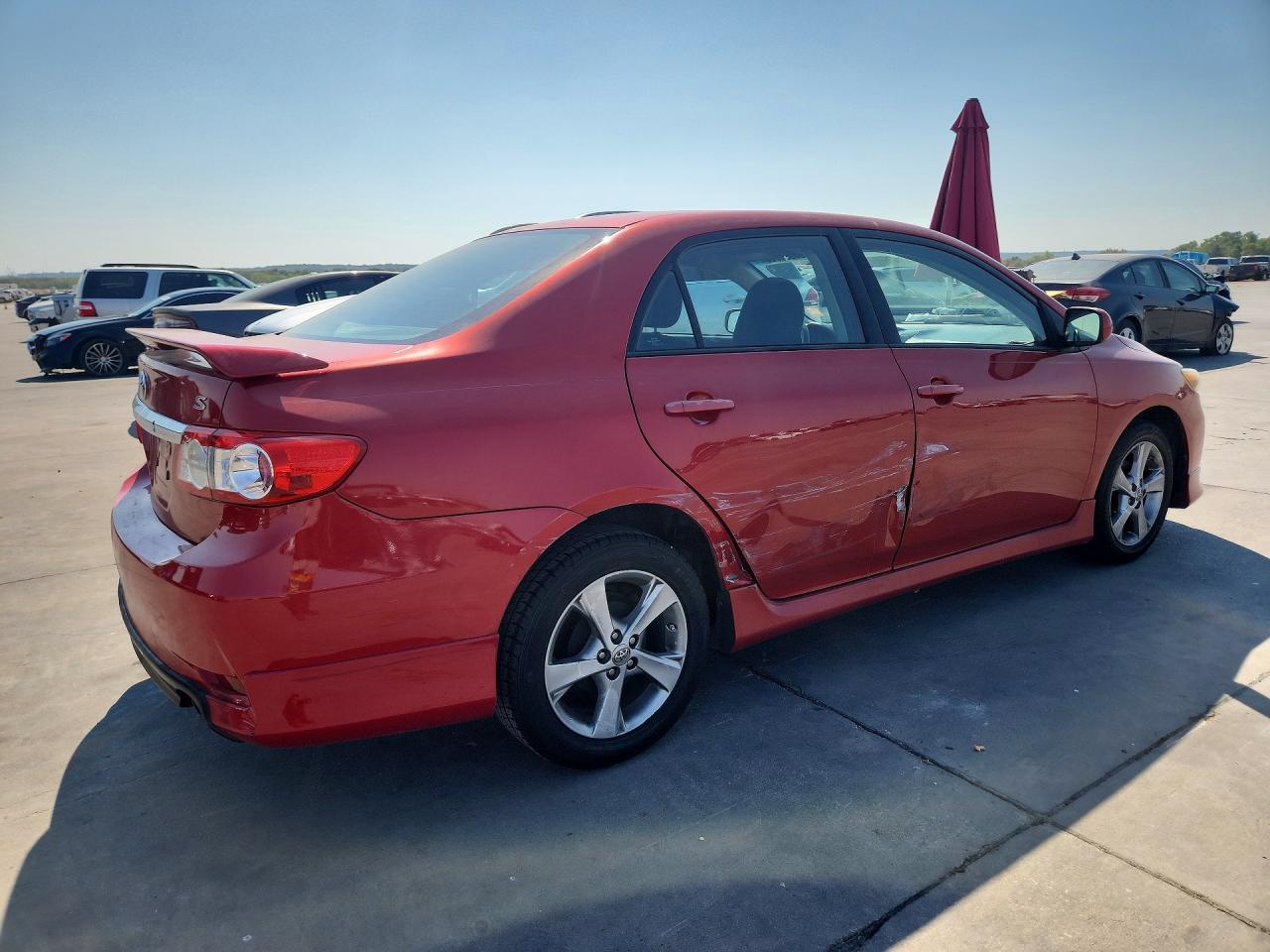 2013 Toyota Corolla S Red vin: 5YFBU4EE5DP146494