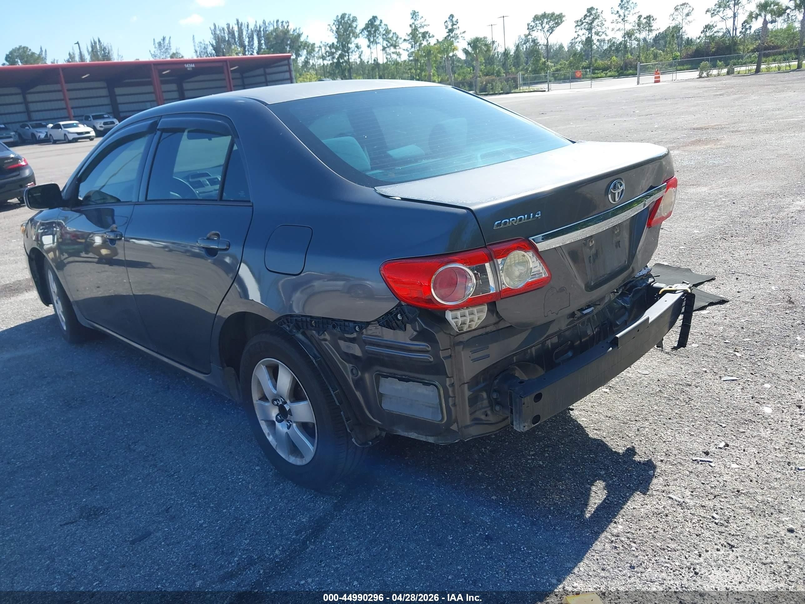 2013 Toyota Corolla L Gray vin: 5YFBU4EE5DP155017