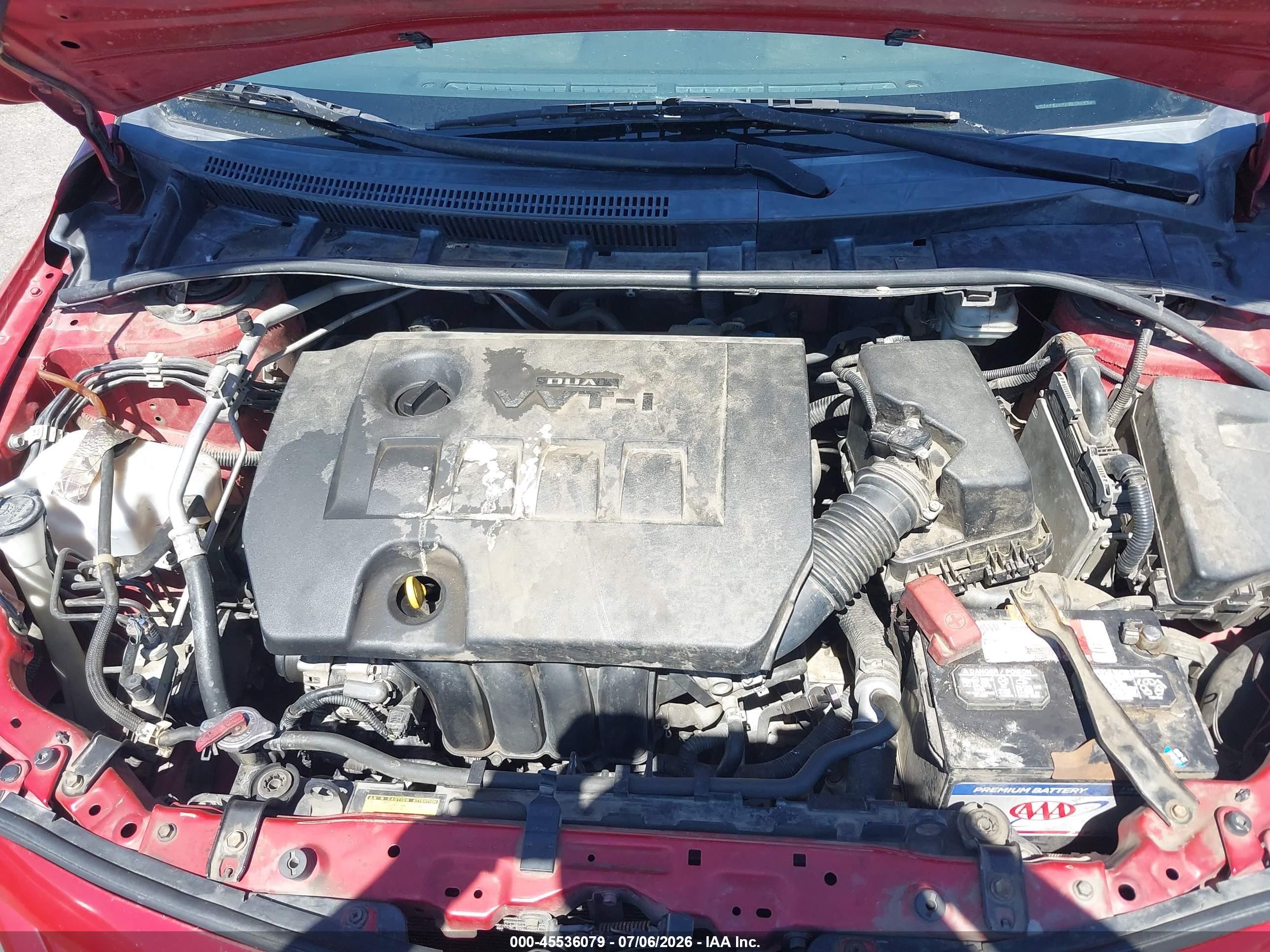 2013 Toyota Corolla Le Красный vin: 5YFBU4EE5DP167006