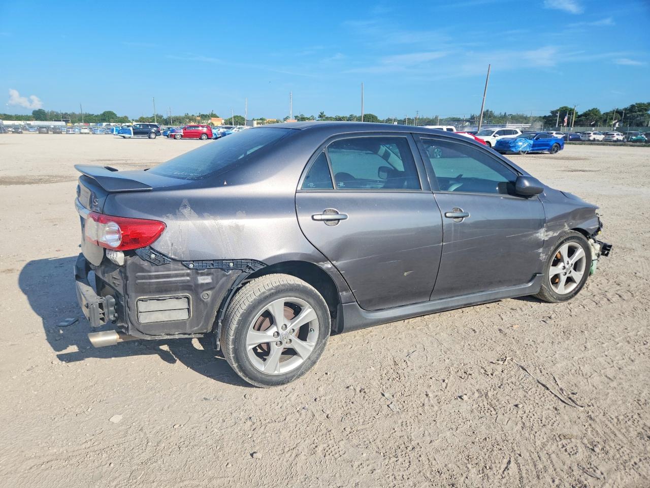 2013 Toyota Corolla S Gray vin: 5YFBU4EE5DP172805