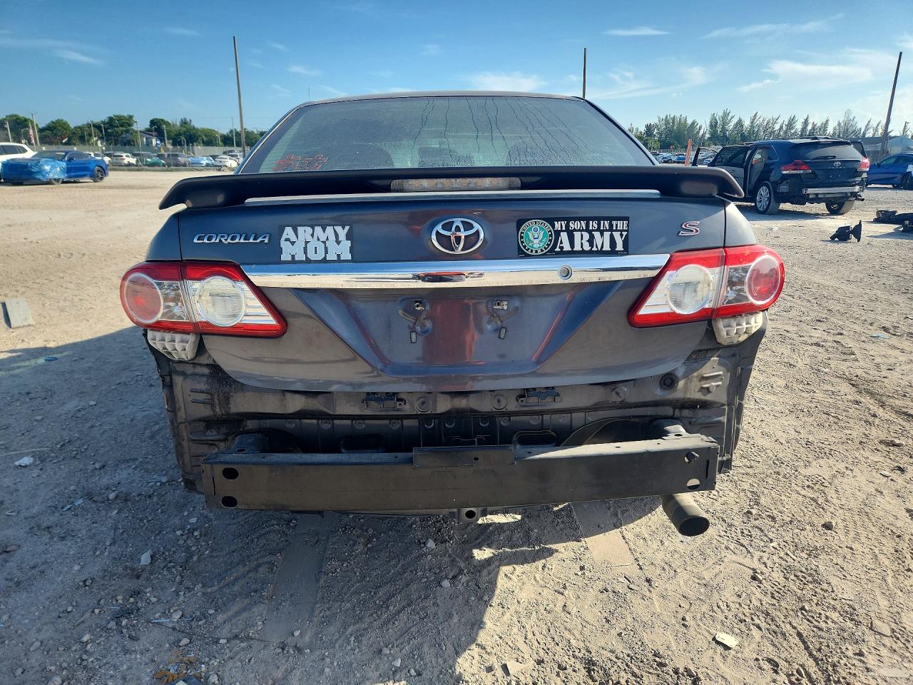 2013 Toyota Corolla S Gray vin: 5YFBU4EE5DP172805
