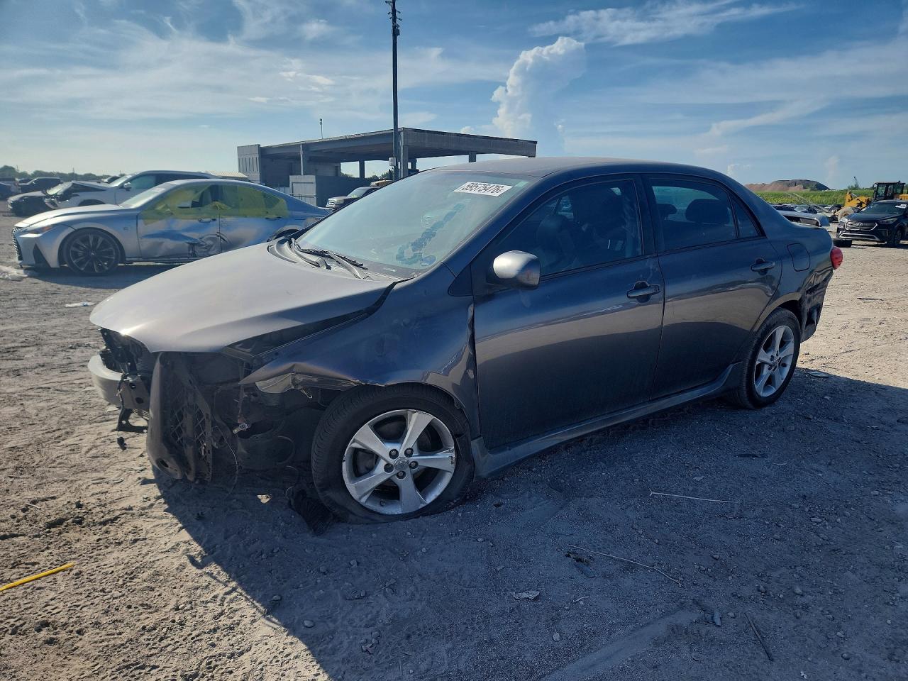 2013 Toyota Corolla S Gray vin: 5YFBU4EE5DP172805