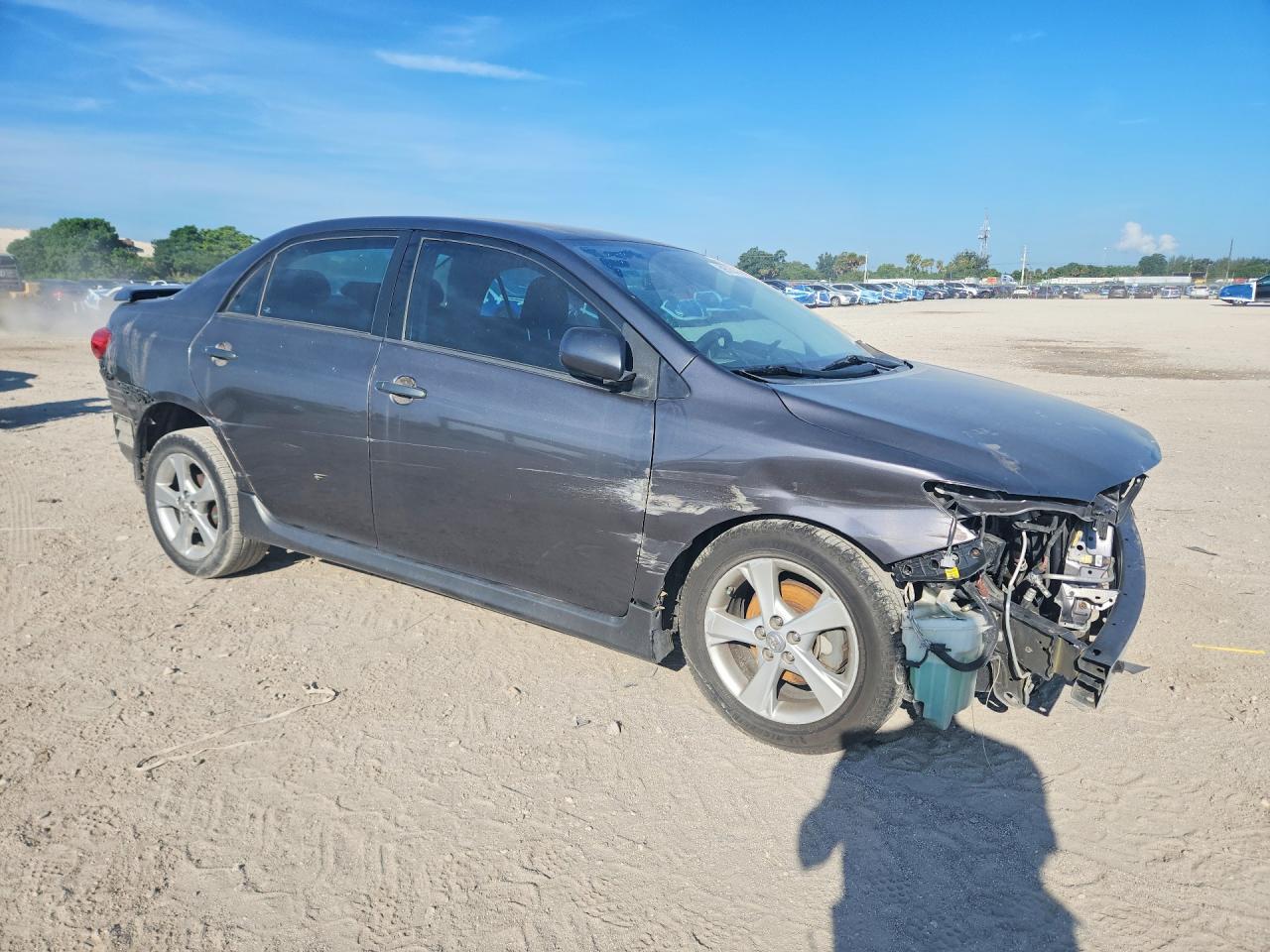 2013 Toyota Corolla S Gray vin: 5YFBU4EE5DP172805