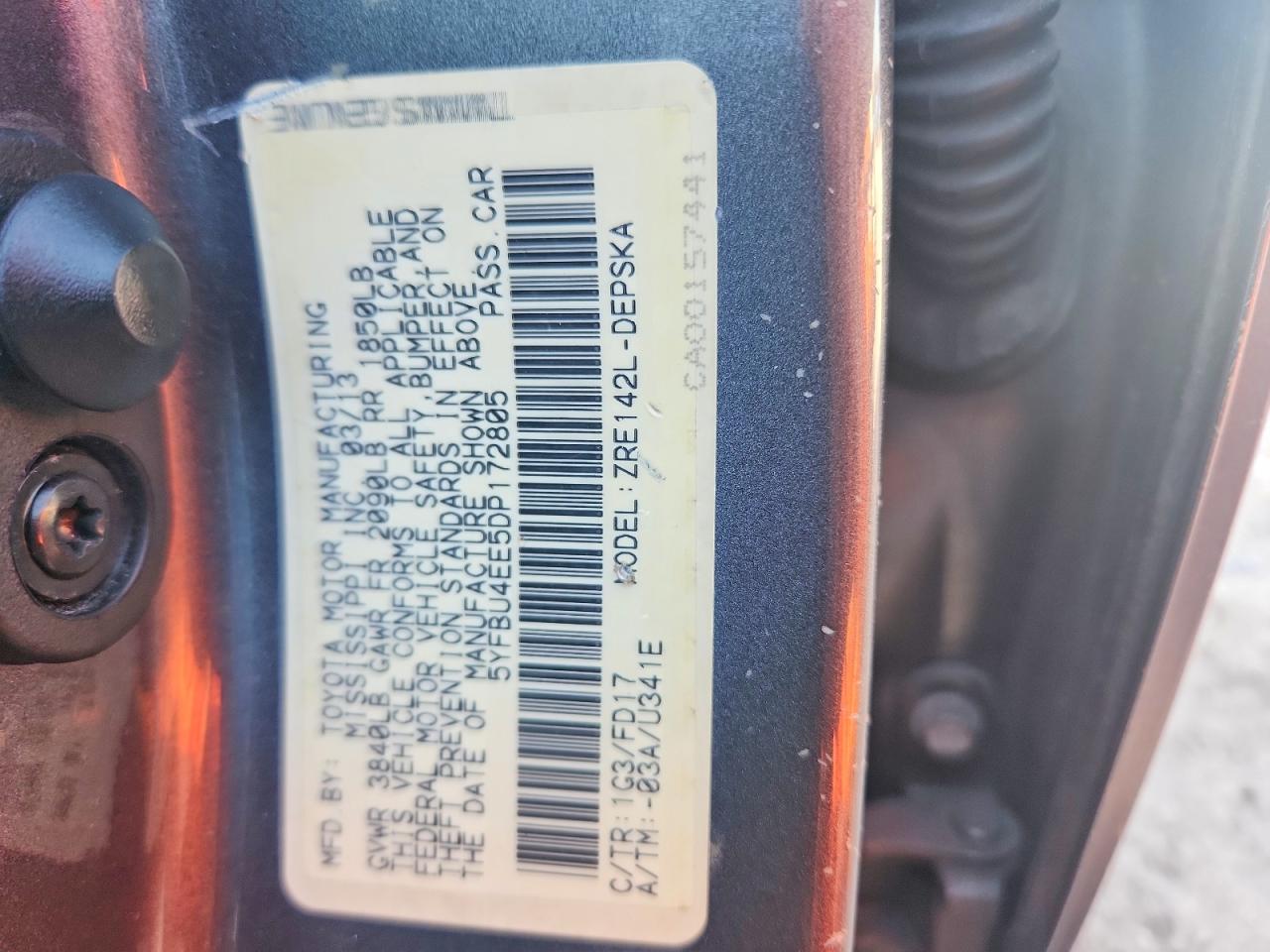 2013 Toyota Corolla S Gray vin: 5YFBU4EE5DP172805