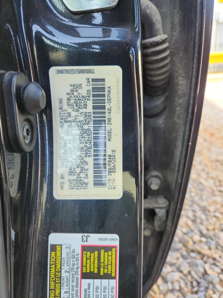 2013 Toyota Corolla Le Black vin: 5YFBU4EE5DP175283
