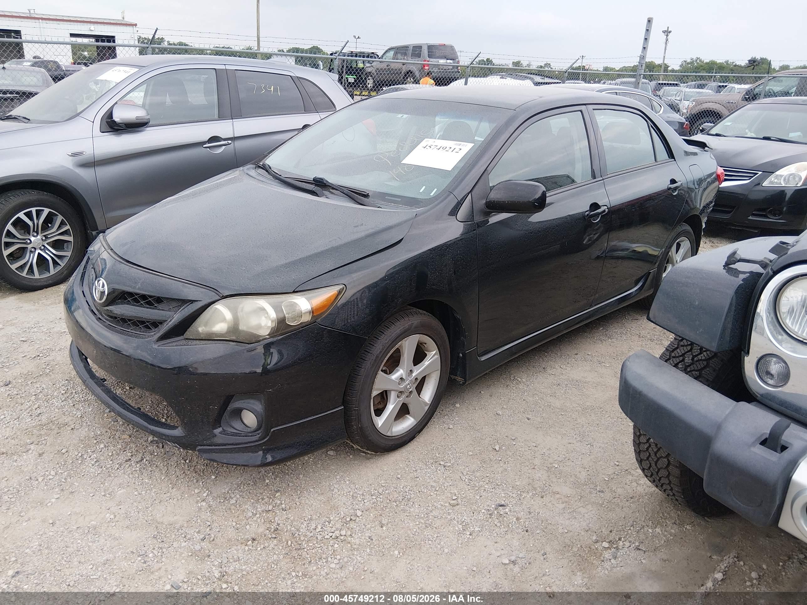 2013 Toyota Corolla S Black vin: 5YFBU4EE5DP176904