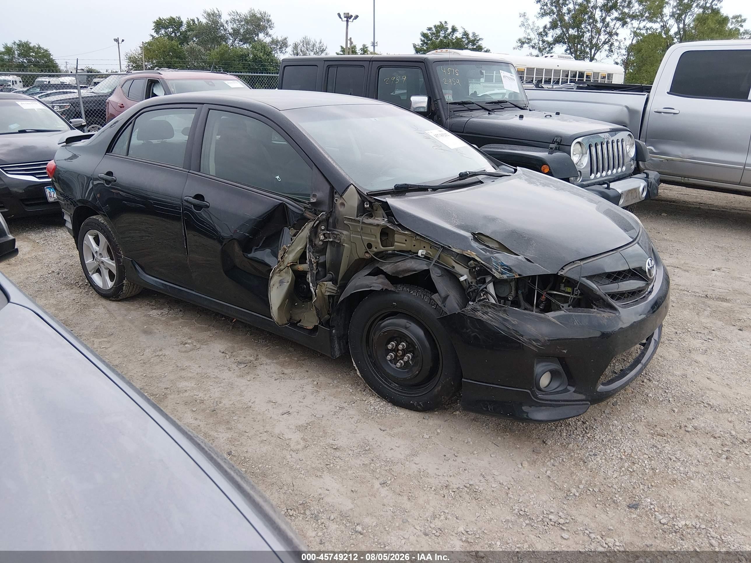 2013 Toyota Corolla S Black vin: 5YFBU4EE5DP176904