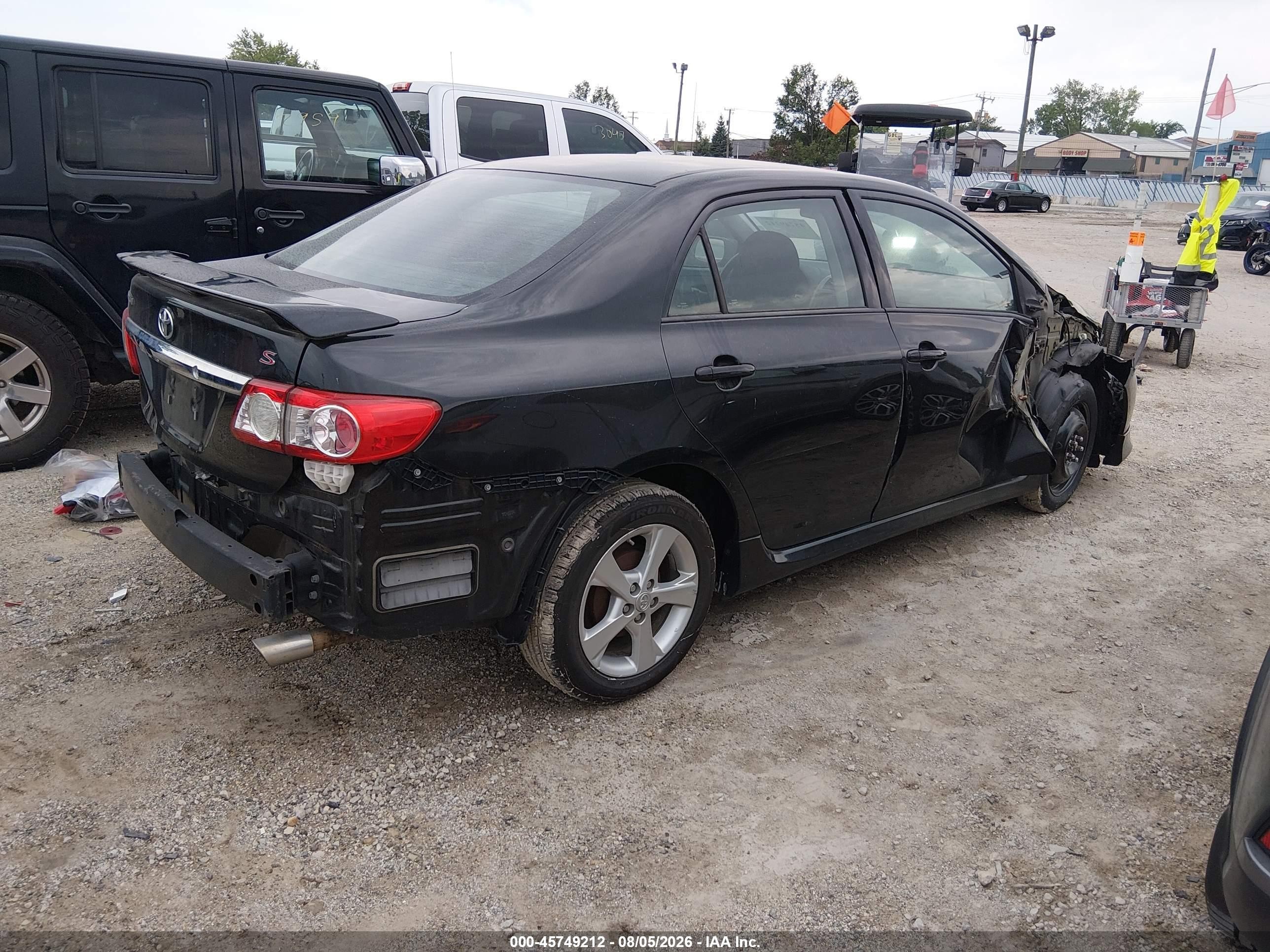 2013 Toyota Corolla S Black vin: 5YFBU4EE5DP176904