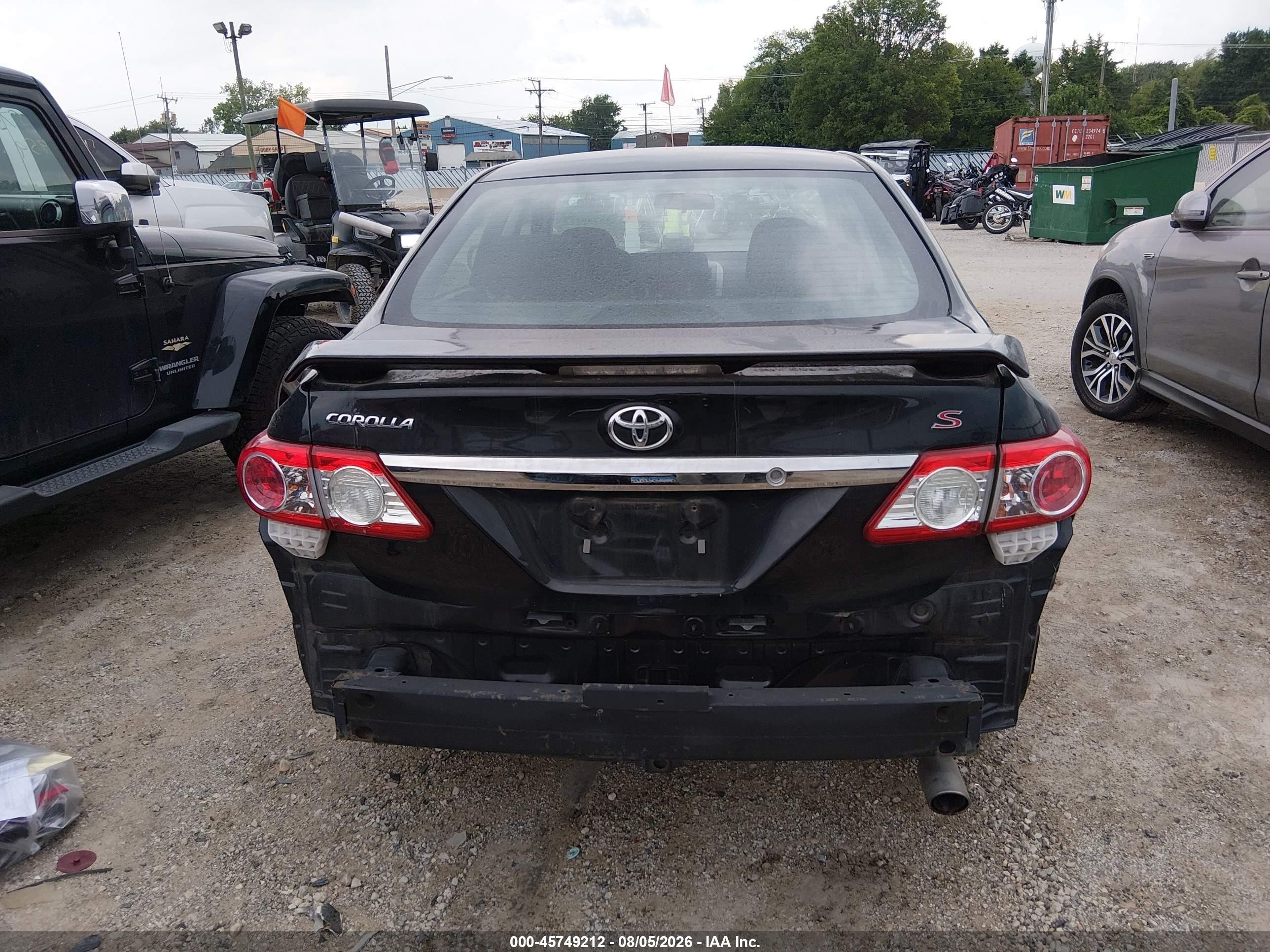2013 Toyota Corolla S Black vin: 5YFBU4EE5DP176904