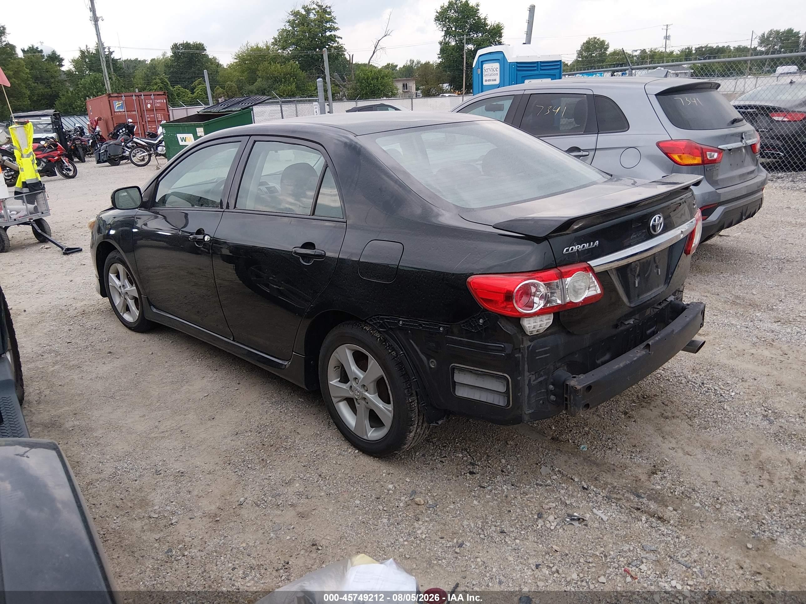 2013 Toyota Corolla S Black vin: 5YFBU4EE5DP176904