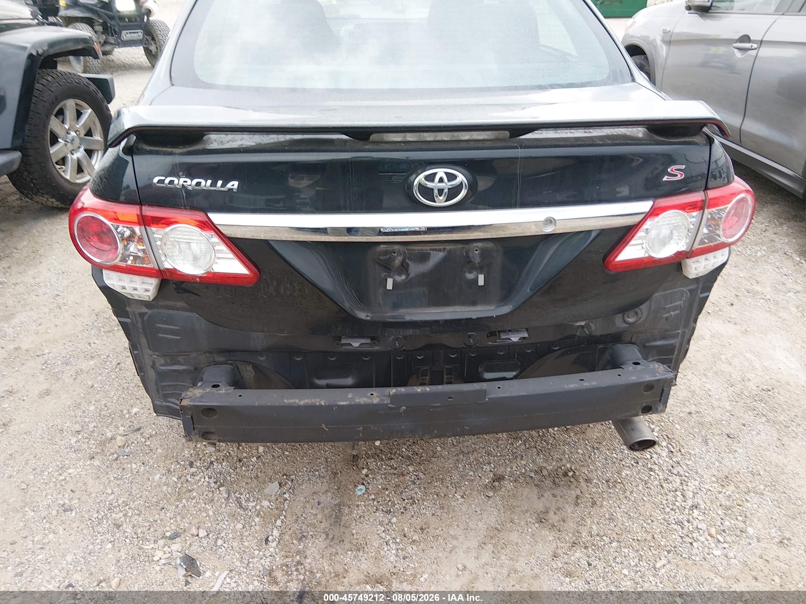 2013 Toyota Corolla S Black vin: 5YFBU4EE5DP176904