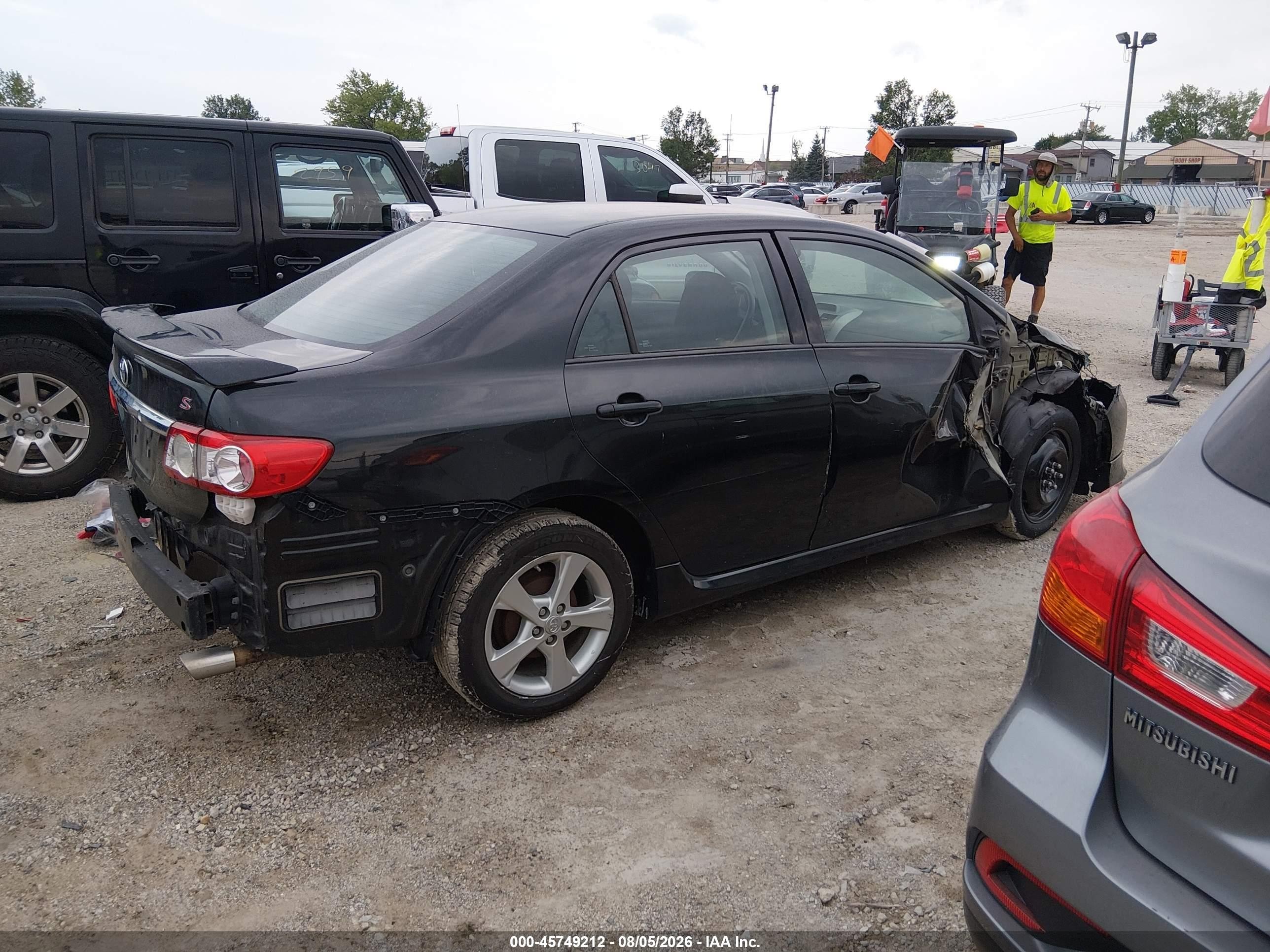 2013 Toyota Corolla S Black vin: 5YFBU4EE5DP176904