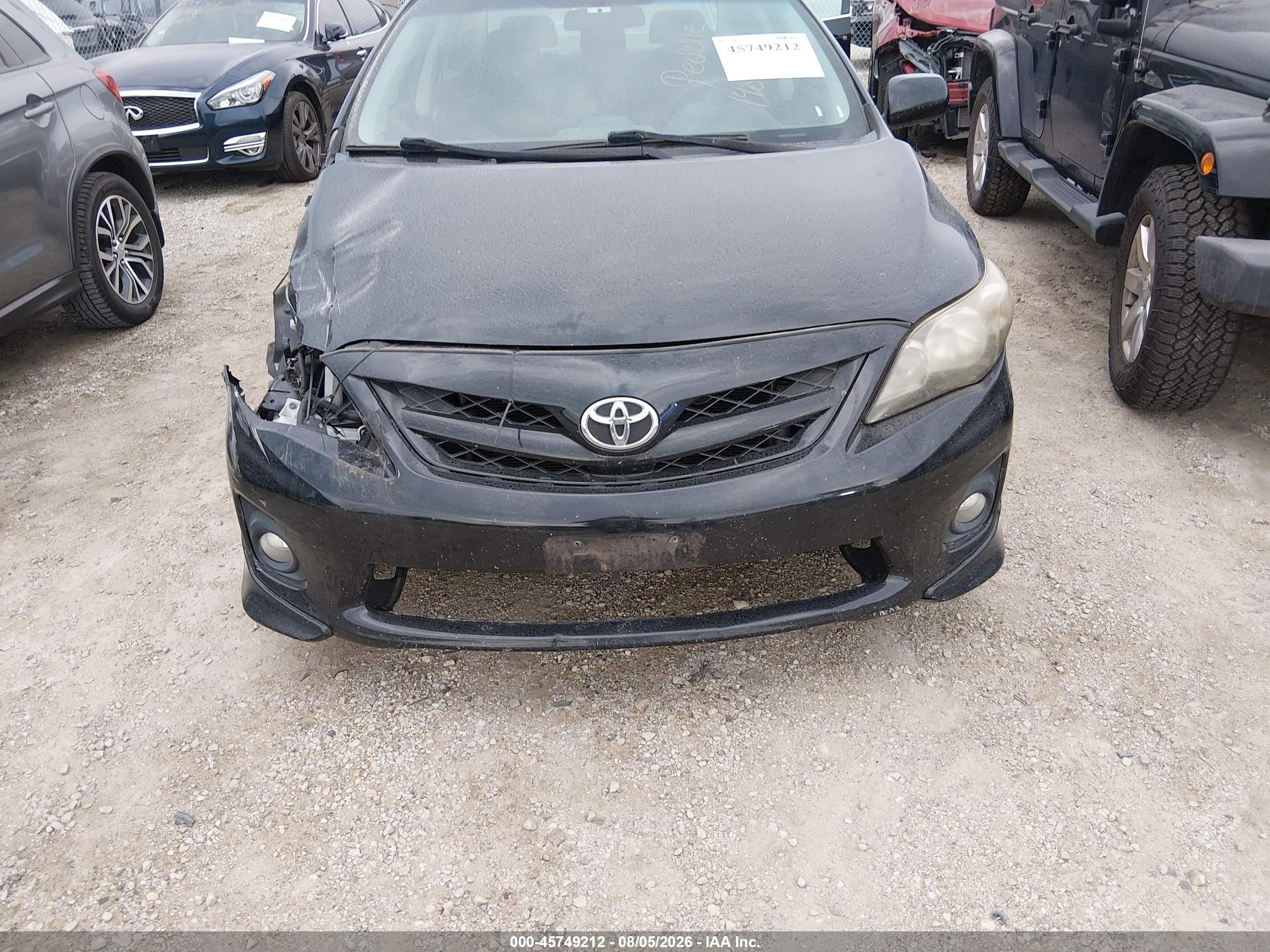 2013 Toyota Corolla S Black vin: 5YFBU4EE5DP176904