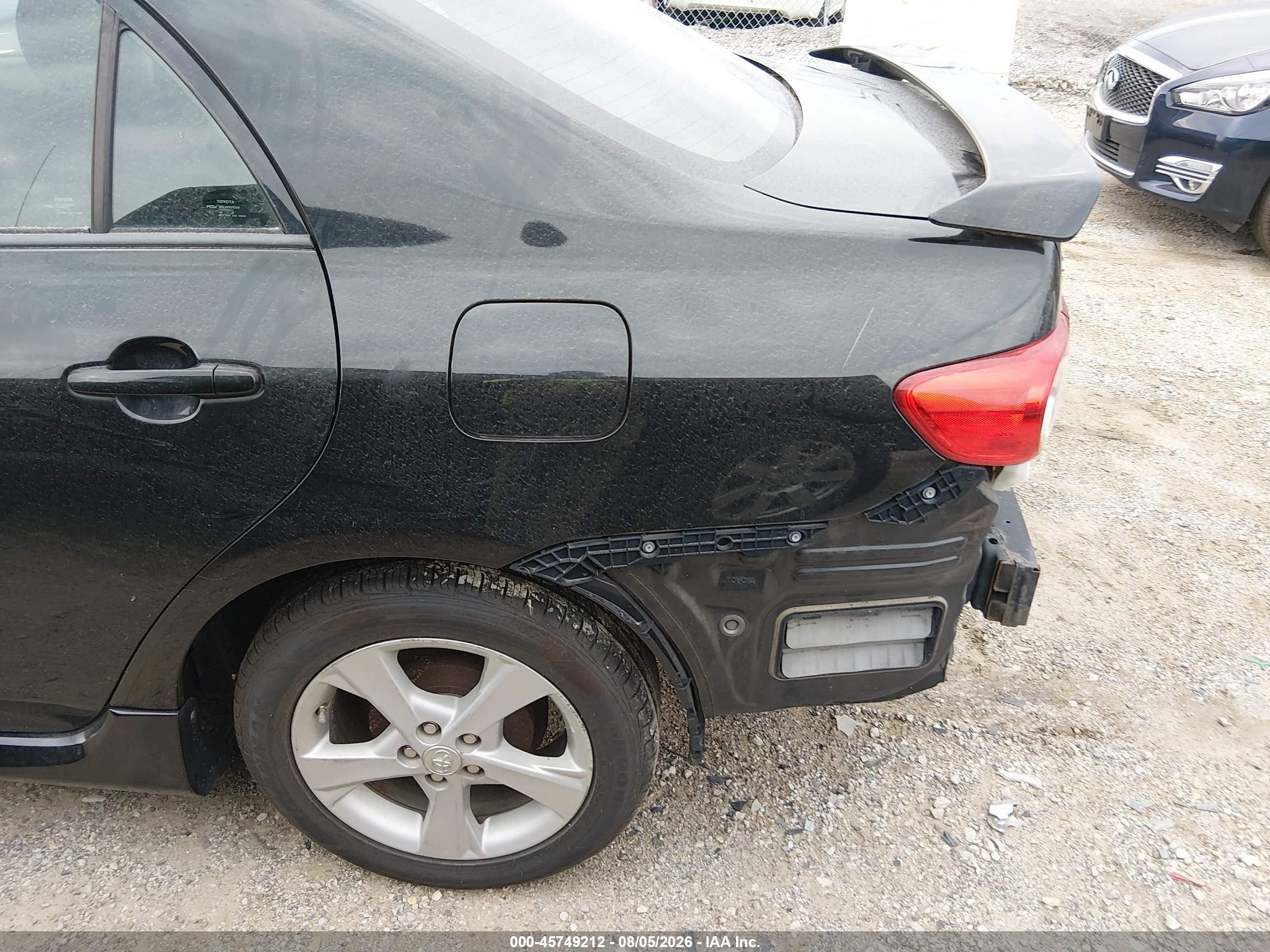 2013 Toyota Corolla S Black vin: 5YFBU4EE5DP176904