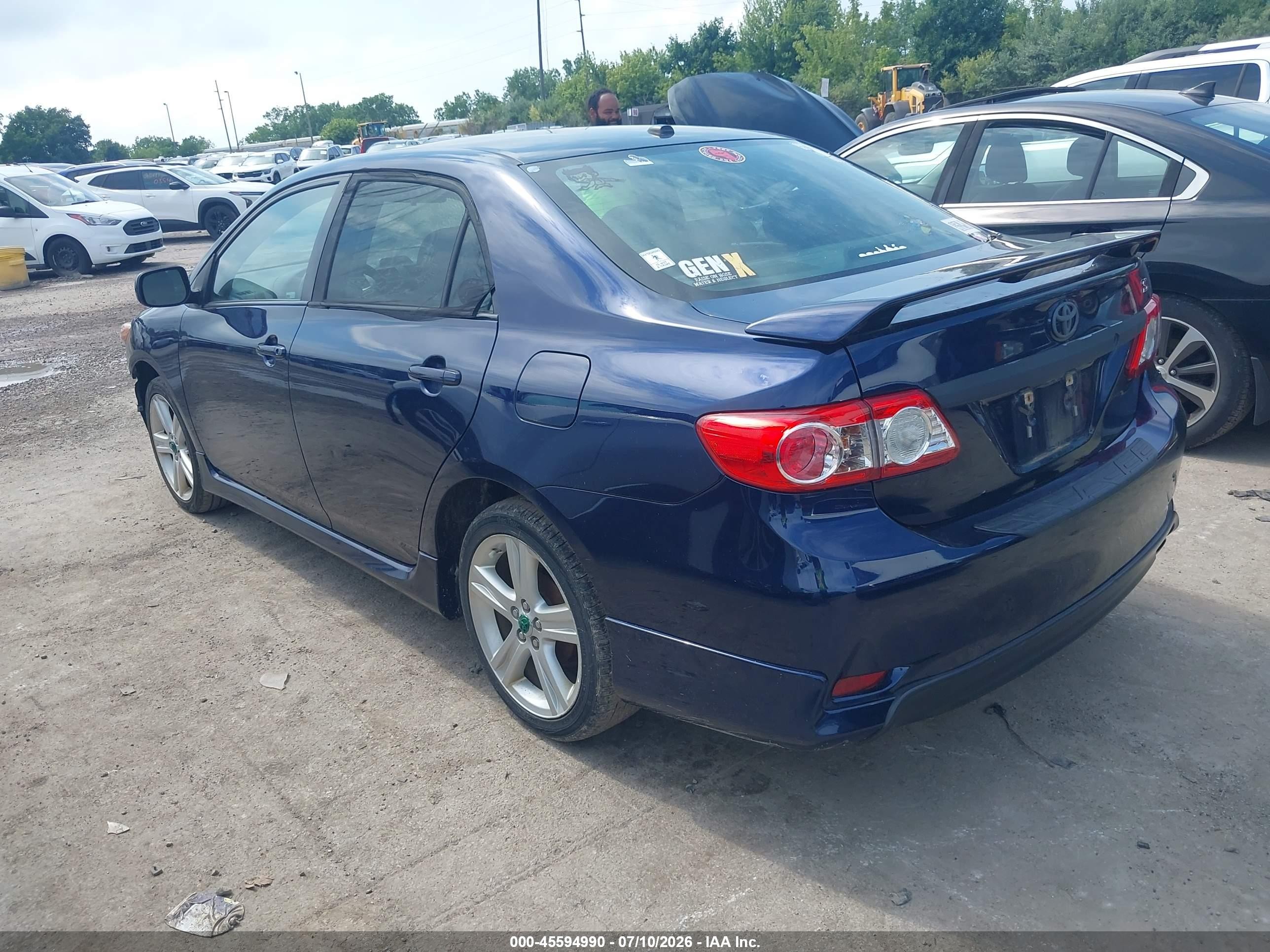 2013 Toyota Corolla S Синий vin: 5YFBU4EE5DP178183