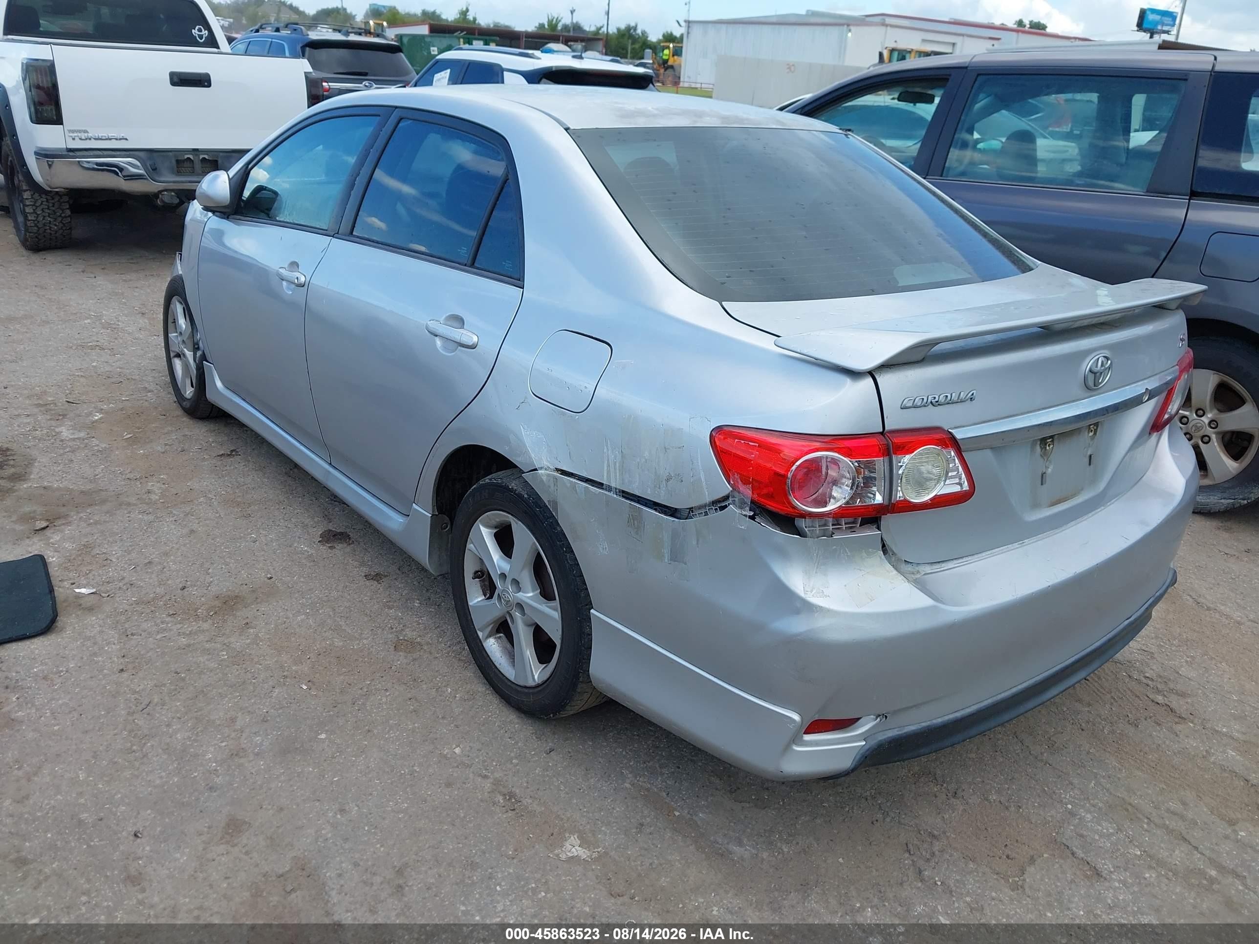 2013 Toyota Corolla S Silver vin: 5YFBU4EE5DP179558
