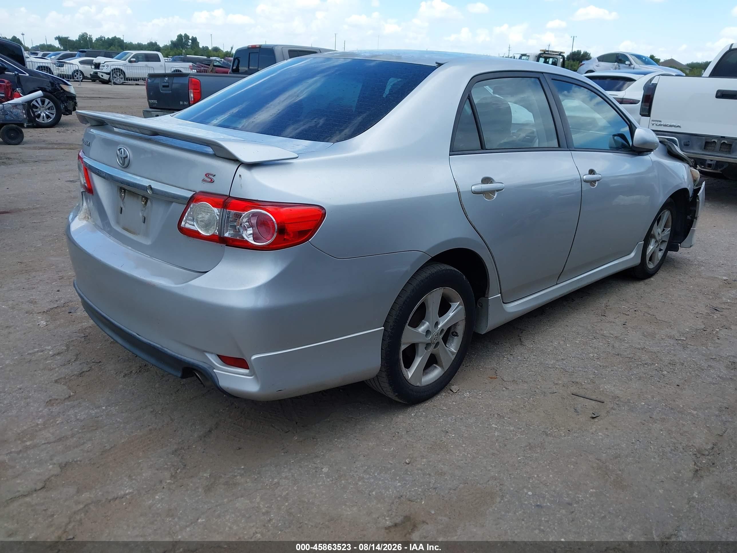 2013 Toyota Corolla S Silver vin: 5YFBU4EE5DP179558