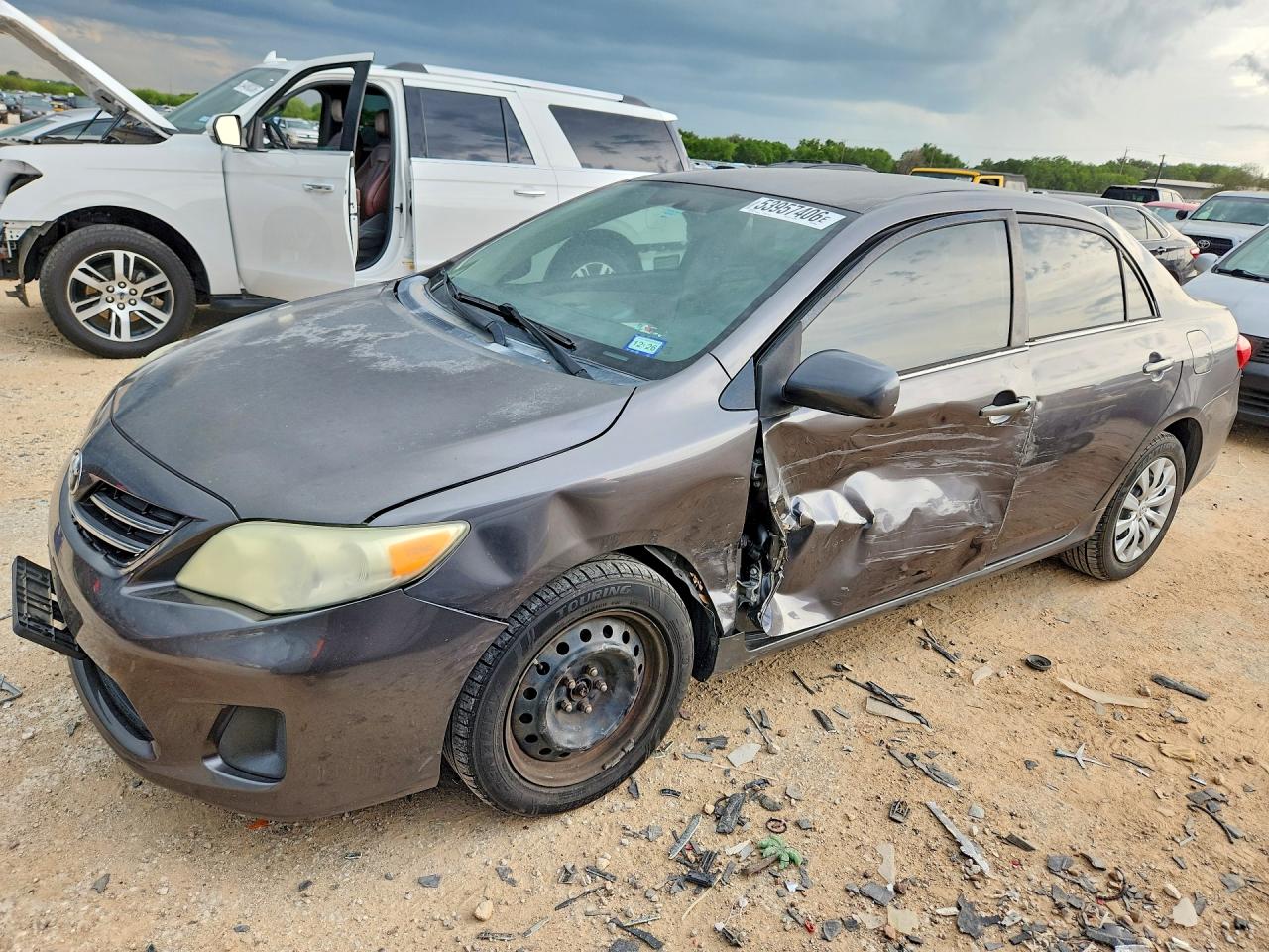 2013 Toyota Corolla Le Gray vin: 5YFBU4EE5DP186946
