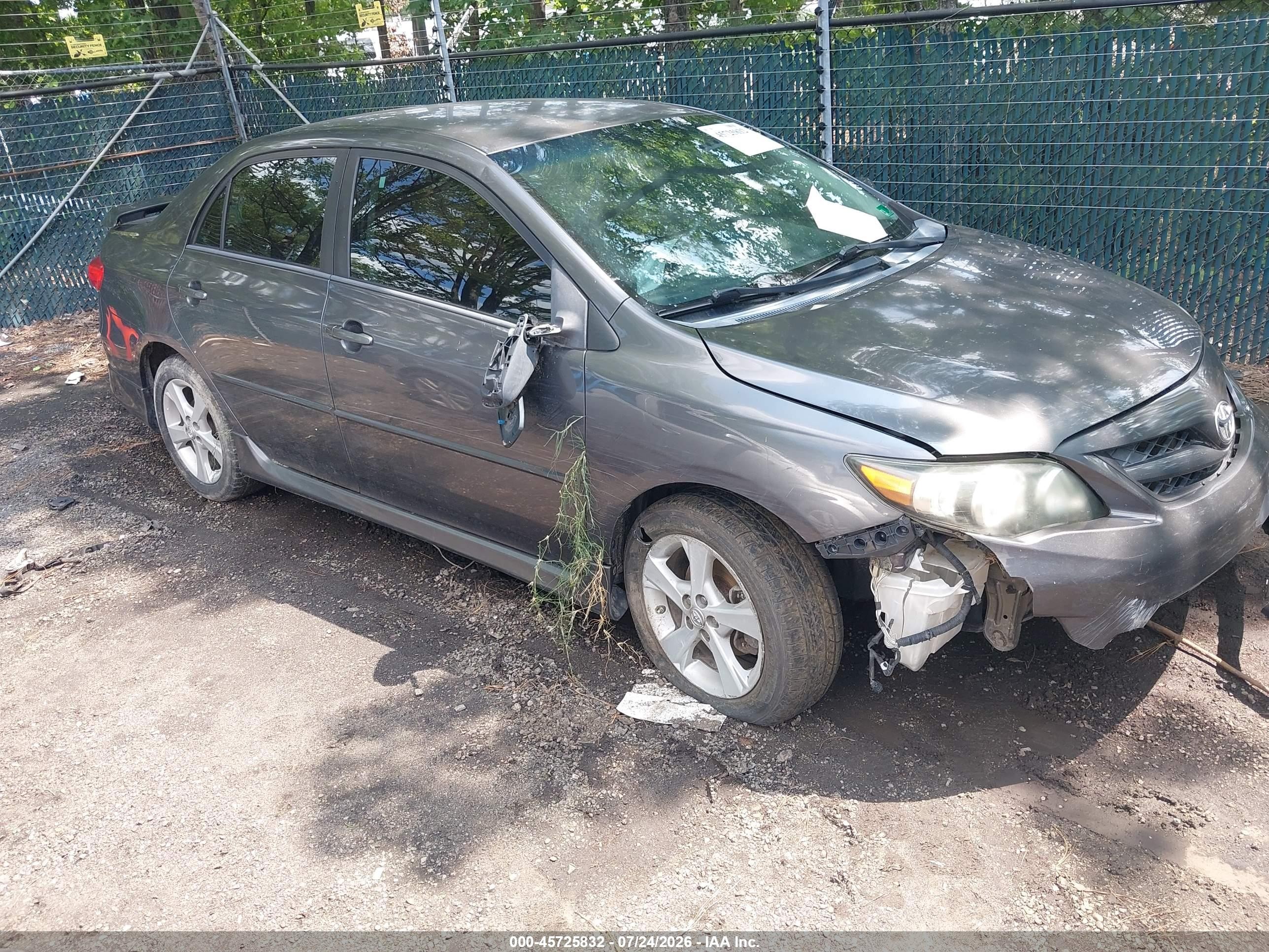 2013 Toyota Corolla S Gray vin: 5YFBU4EE5DP197588