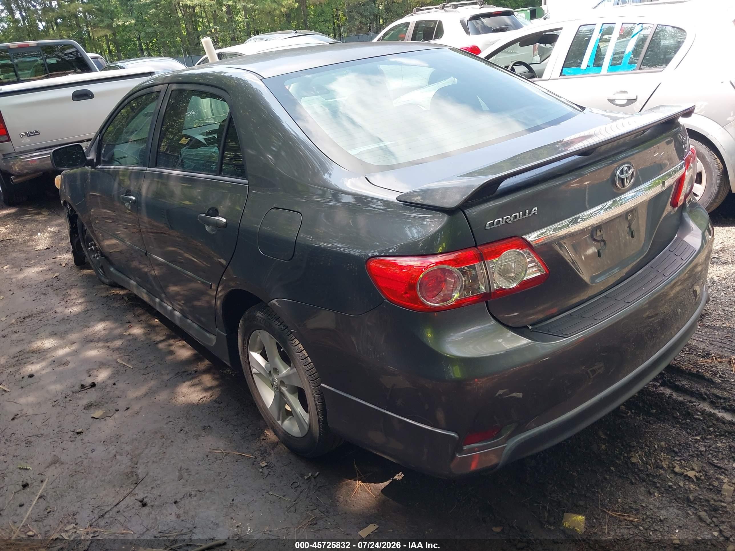 2013 Toyota Corolla S Gray vin: 5YFBU4EE5DP197588