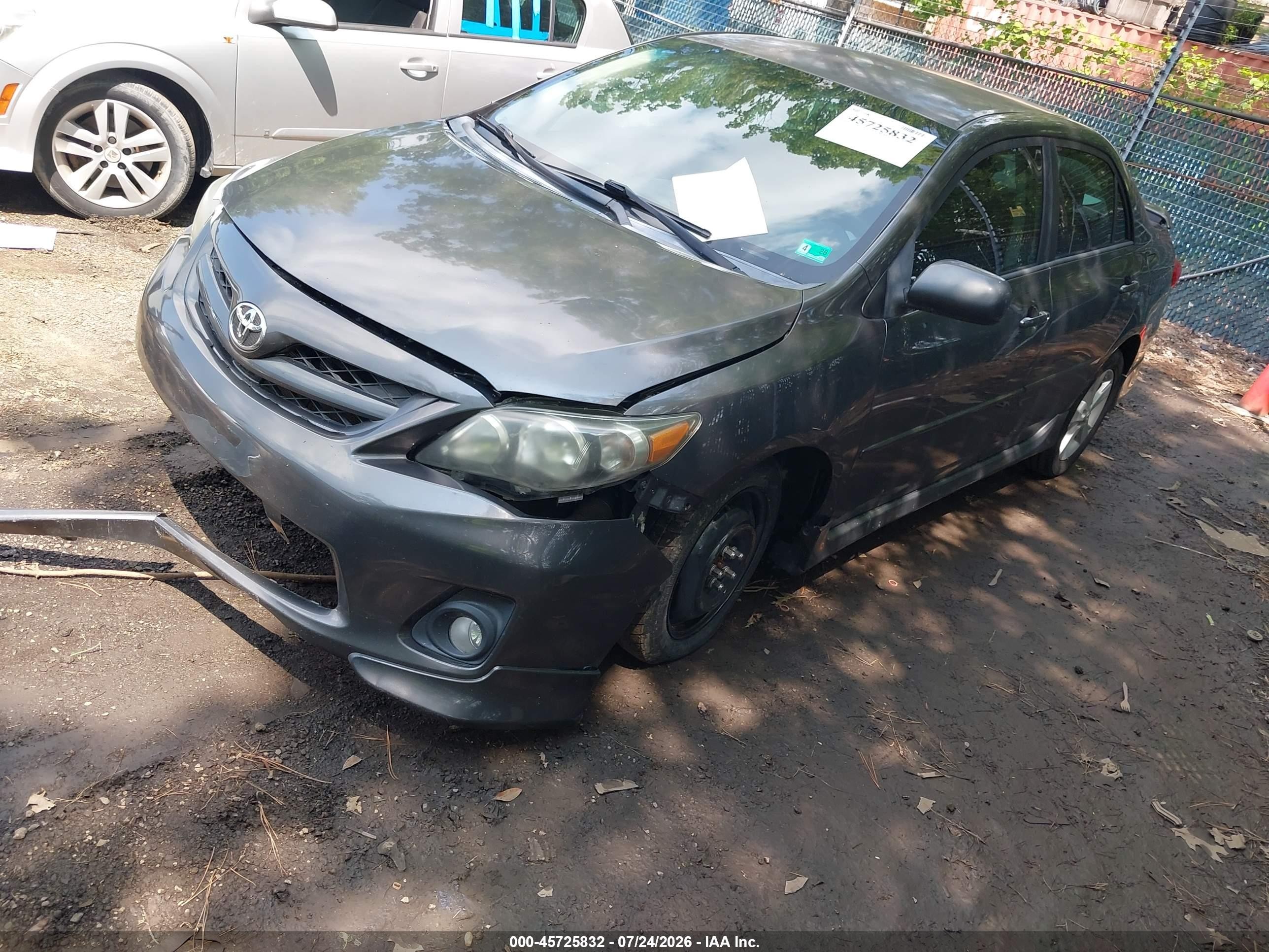 2013 Toyota Corolla S Gray vin: 5YFBU4EE5DP197588