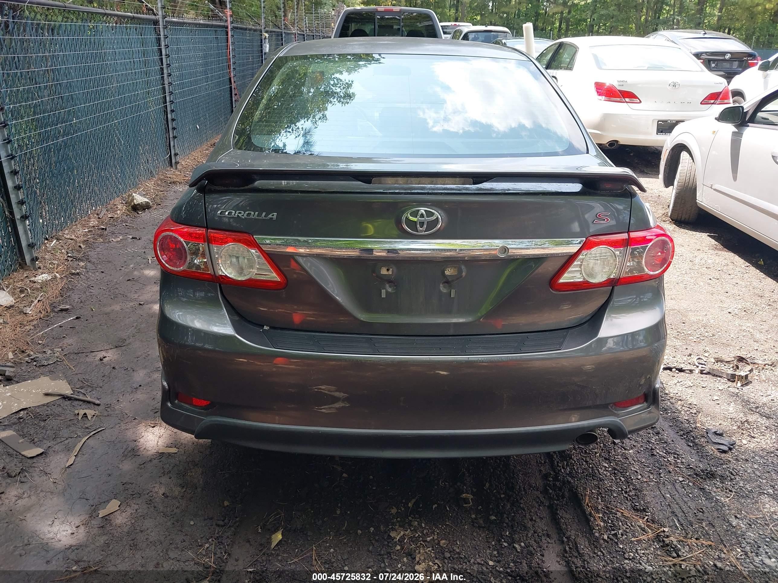 2013 Toyota Corolla S Gray vin: 5YFBU4EE5DP197588