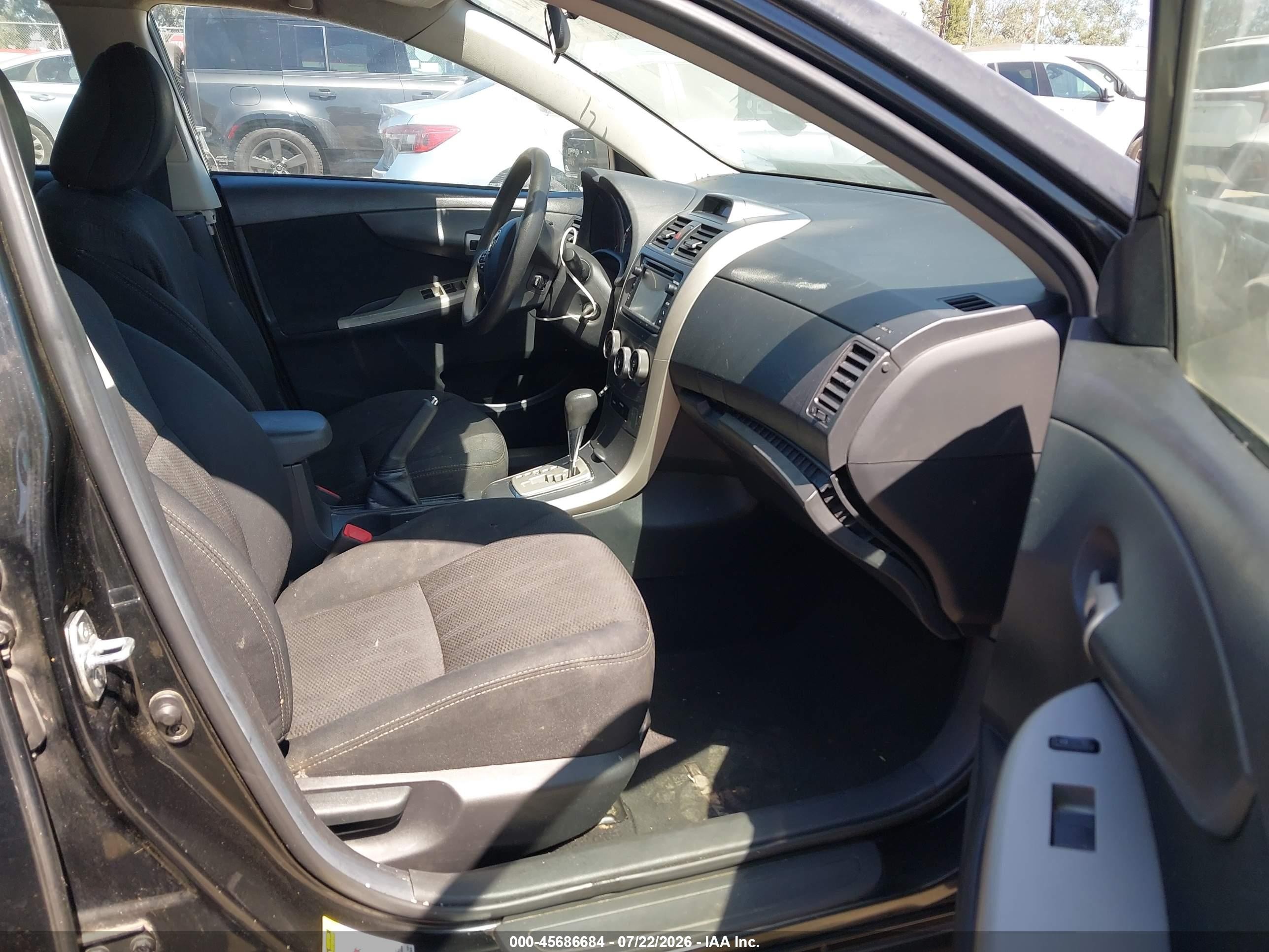 2013 Toyota Corolla S Black vin: 5YFBU4EE5DP199454