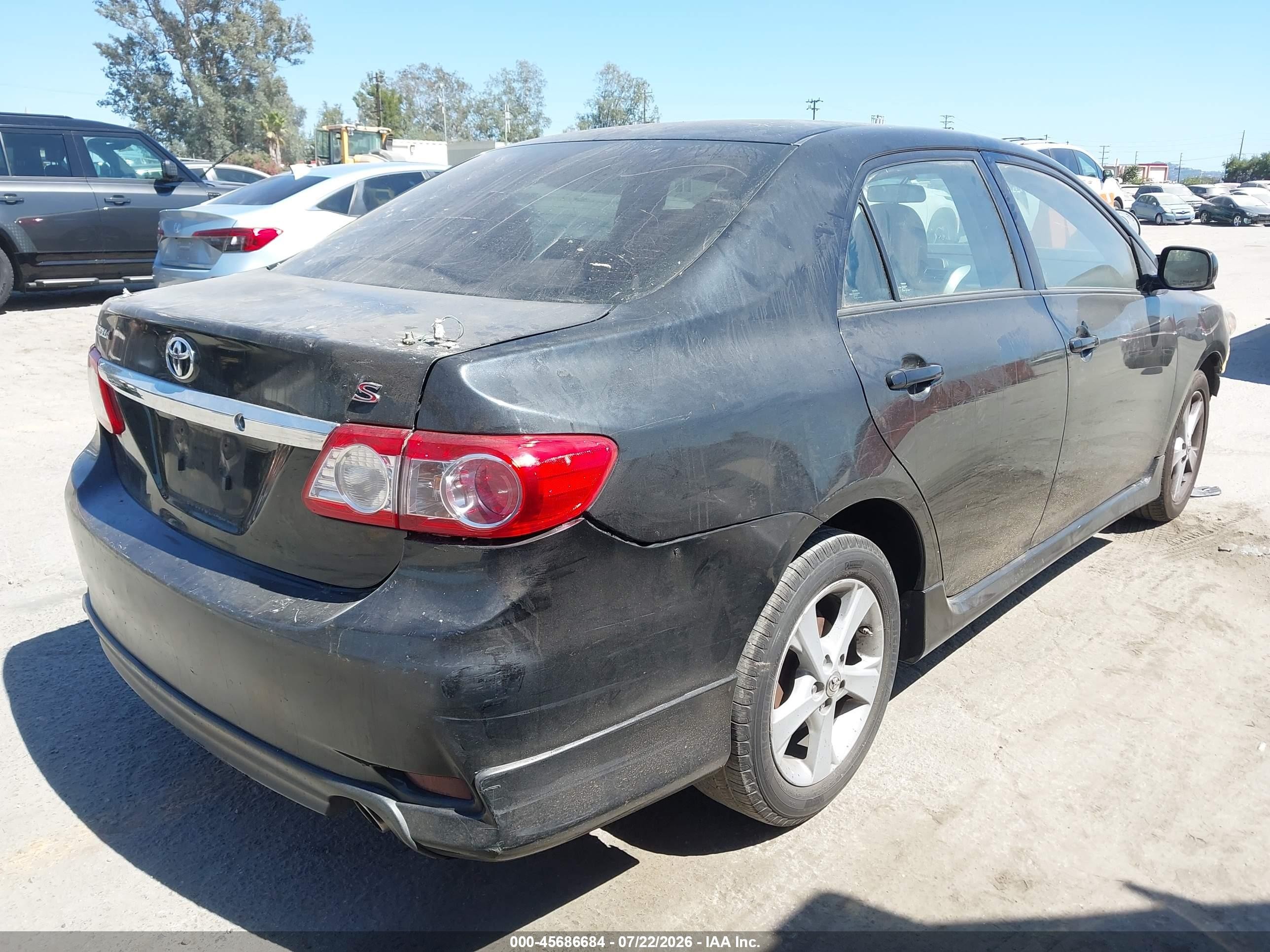 2013 Toyota Corolla S Black vin: 5YFBU4EE5DP199454