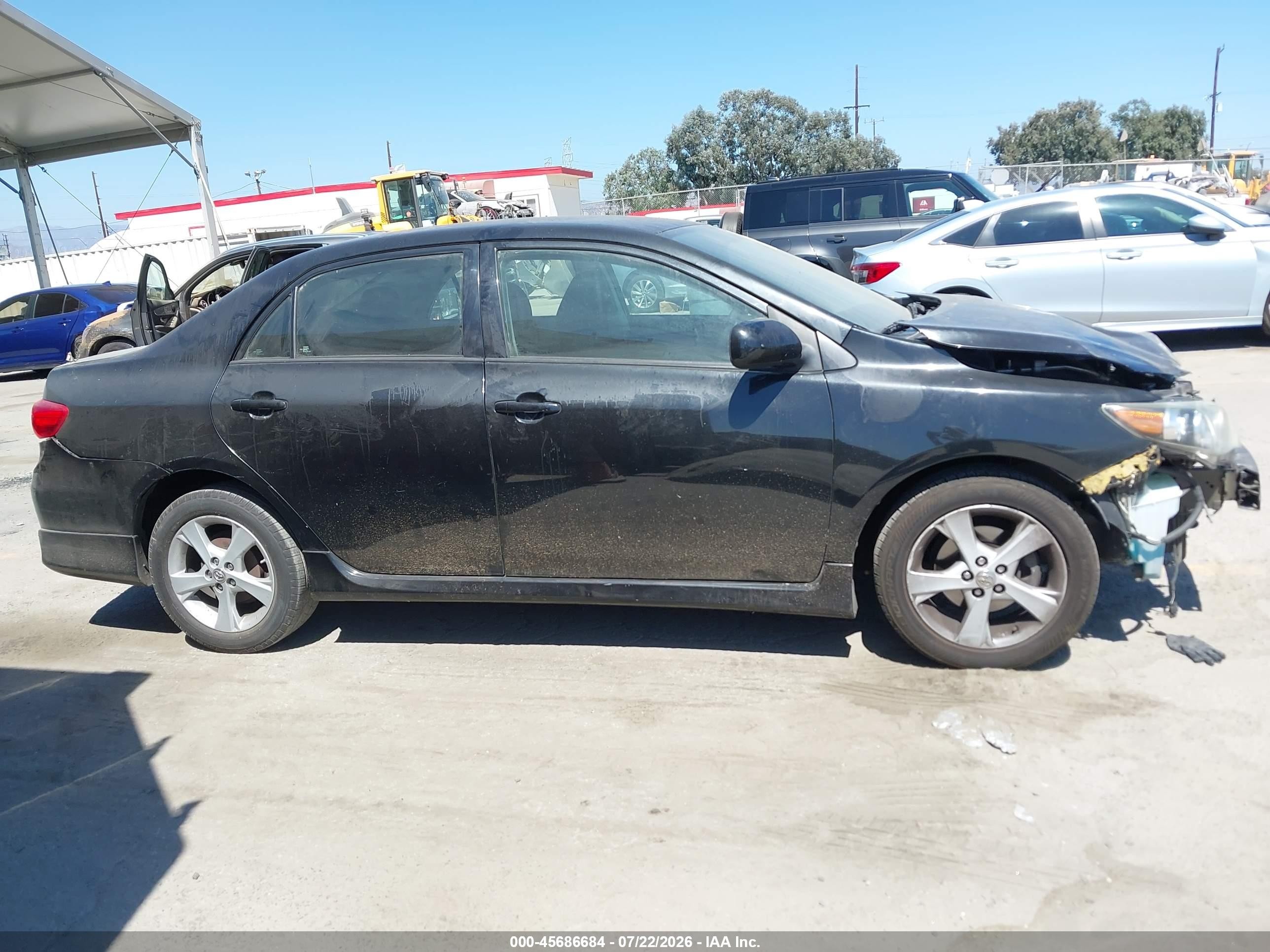 2013 Toyota Corolla S Black vin: 5YFBU4EE5DP199454