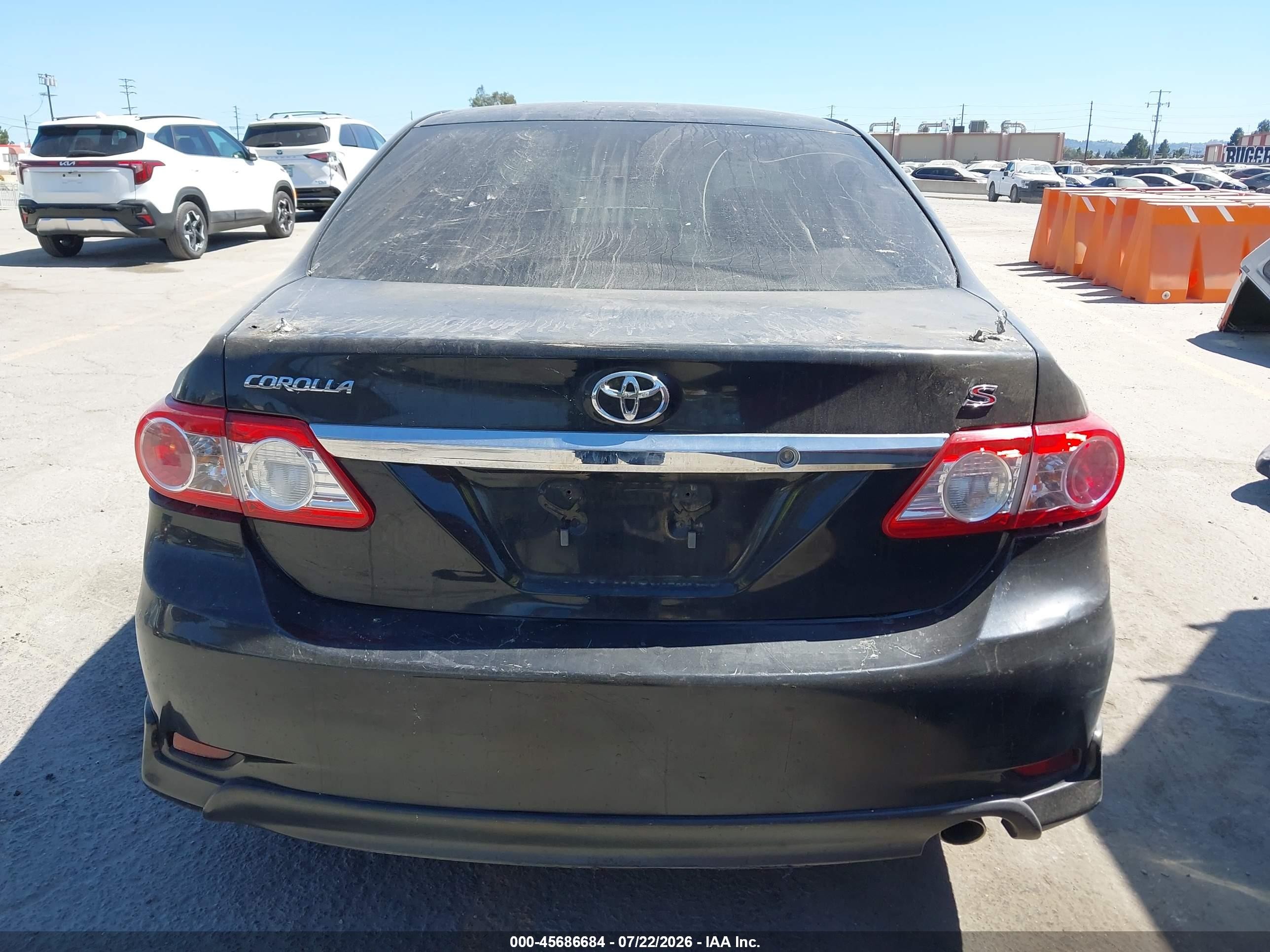 2013 Toyota Corolla S Black vin: 5YFBU4EE5DP199454