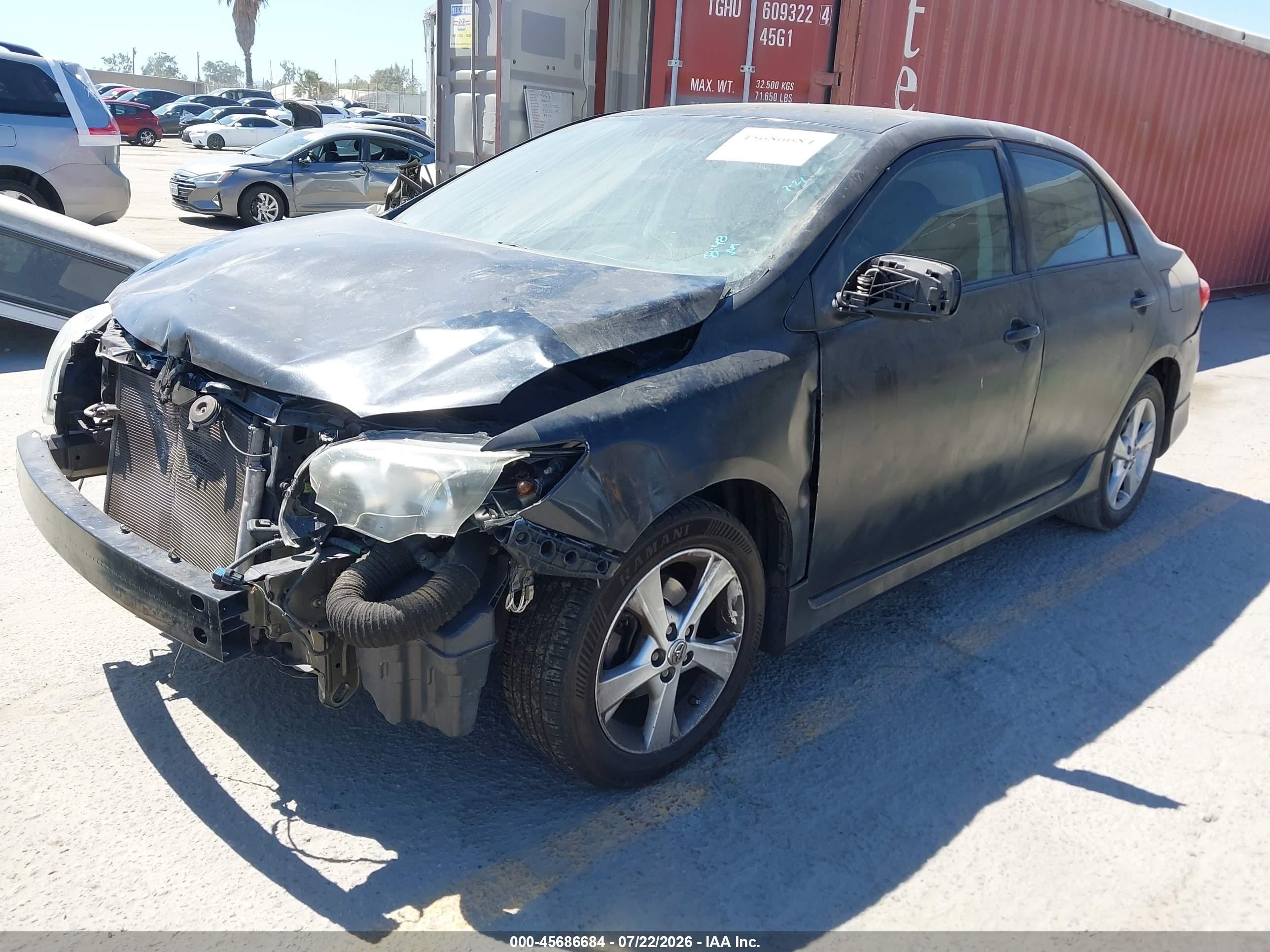 2013 Toyota Corolla S Black vin: 5YFBU4EE5DP199454