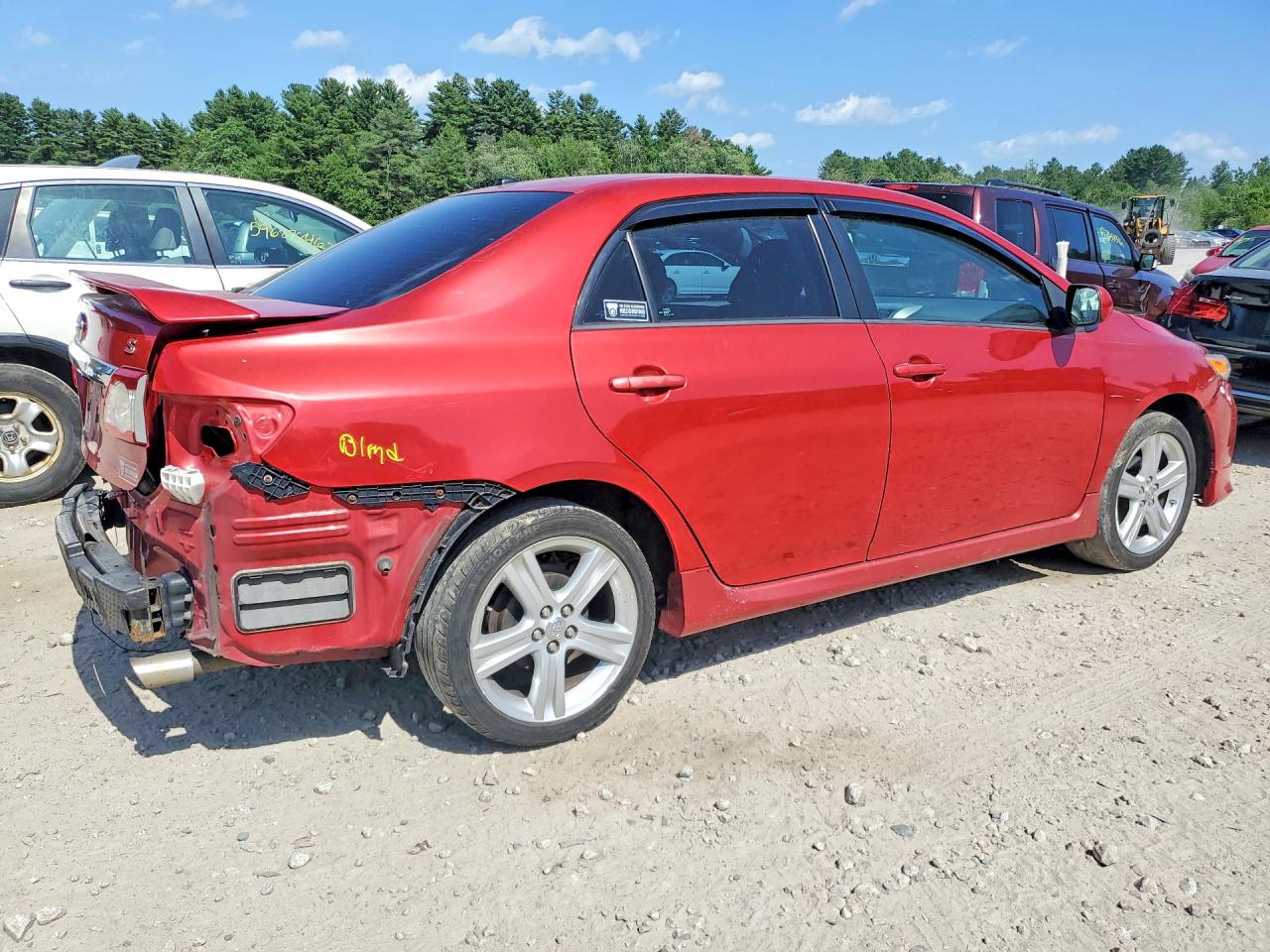 2013 Toyota Corolla S Red vin: 5YFBU4EE5DP202112
