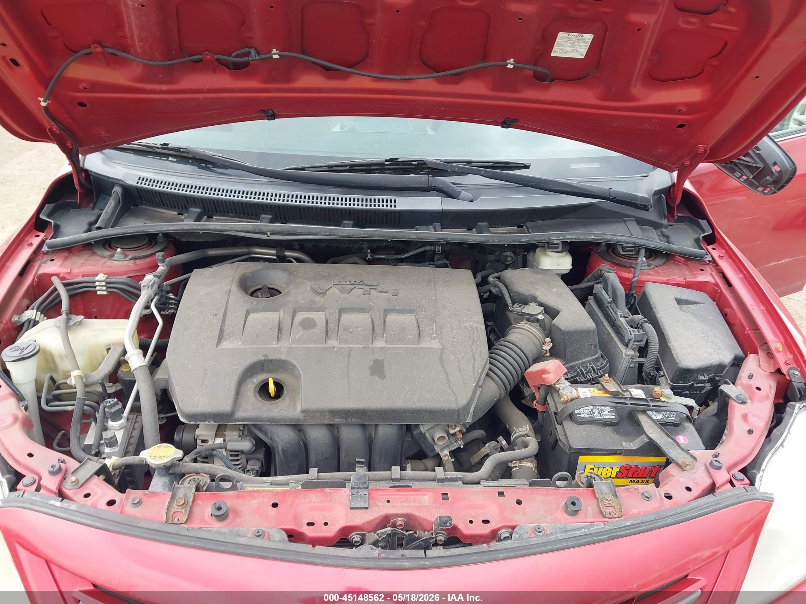 2013 Toyota Corolla Le Red vin: 5YFBU4EE5DP202238